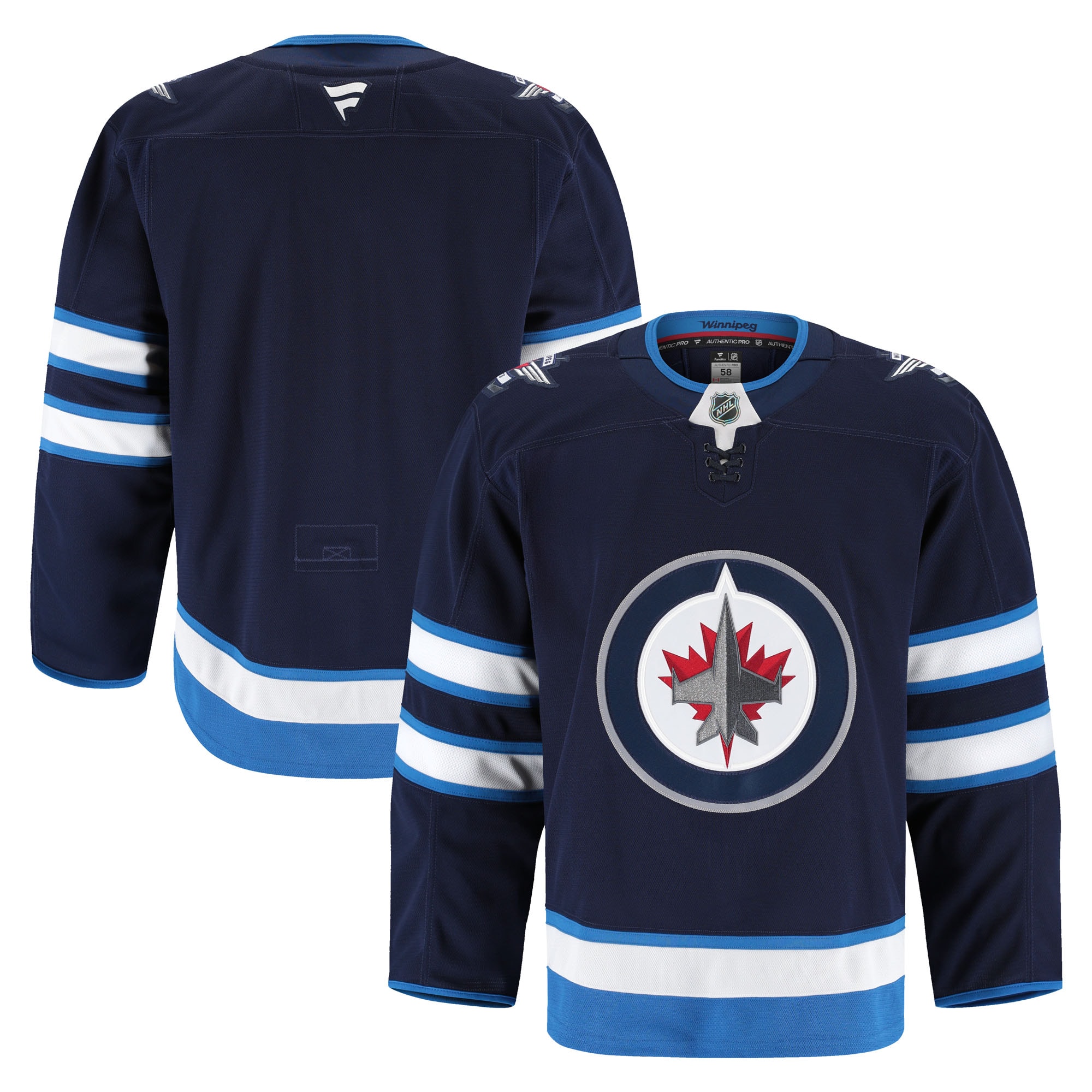 Winnipeg Jets Fanatics Home Pro Jersey - Navy