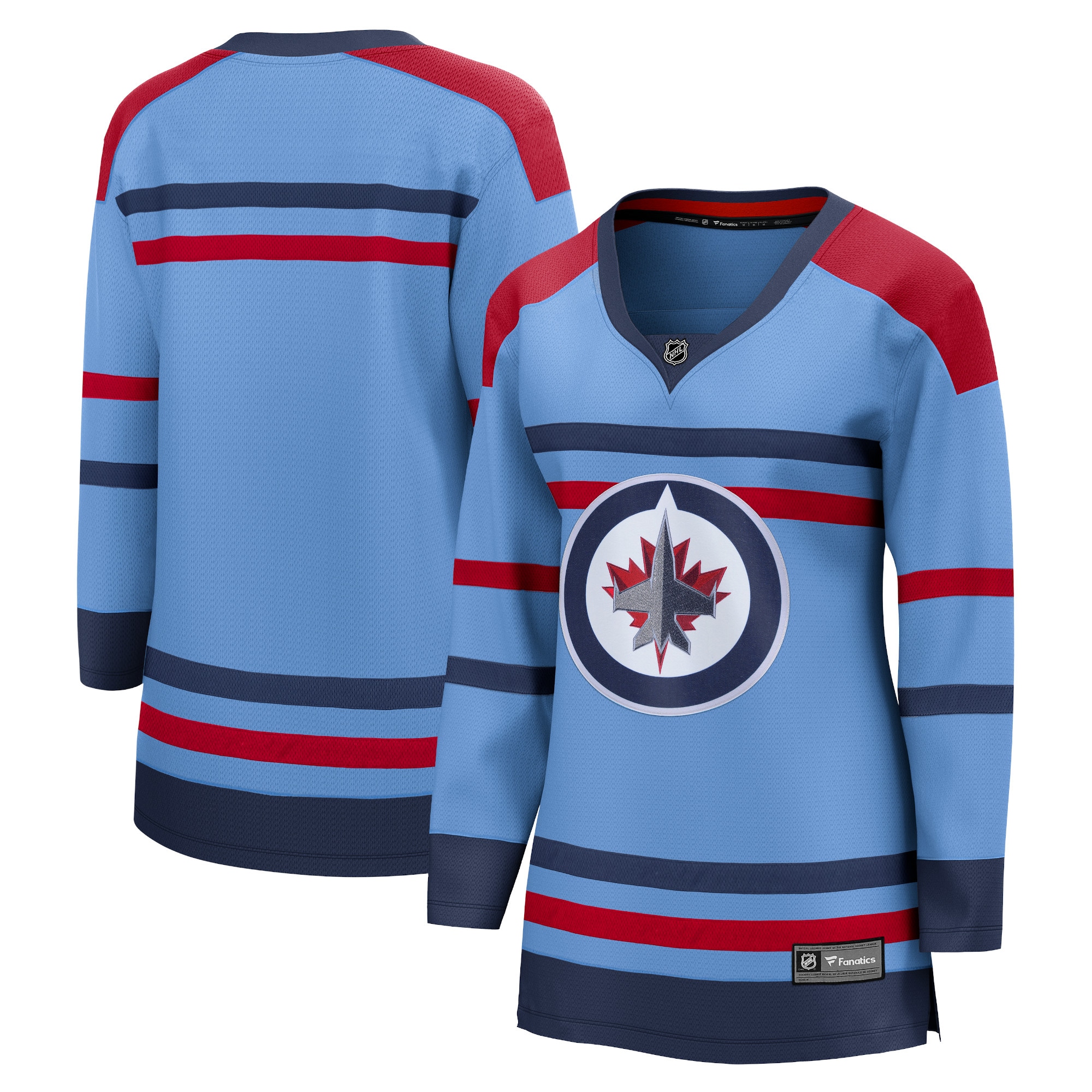 Winnipeg Jets Fanatics Women's Alternate Anniversary Breakaway Jersey - Light Blue