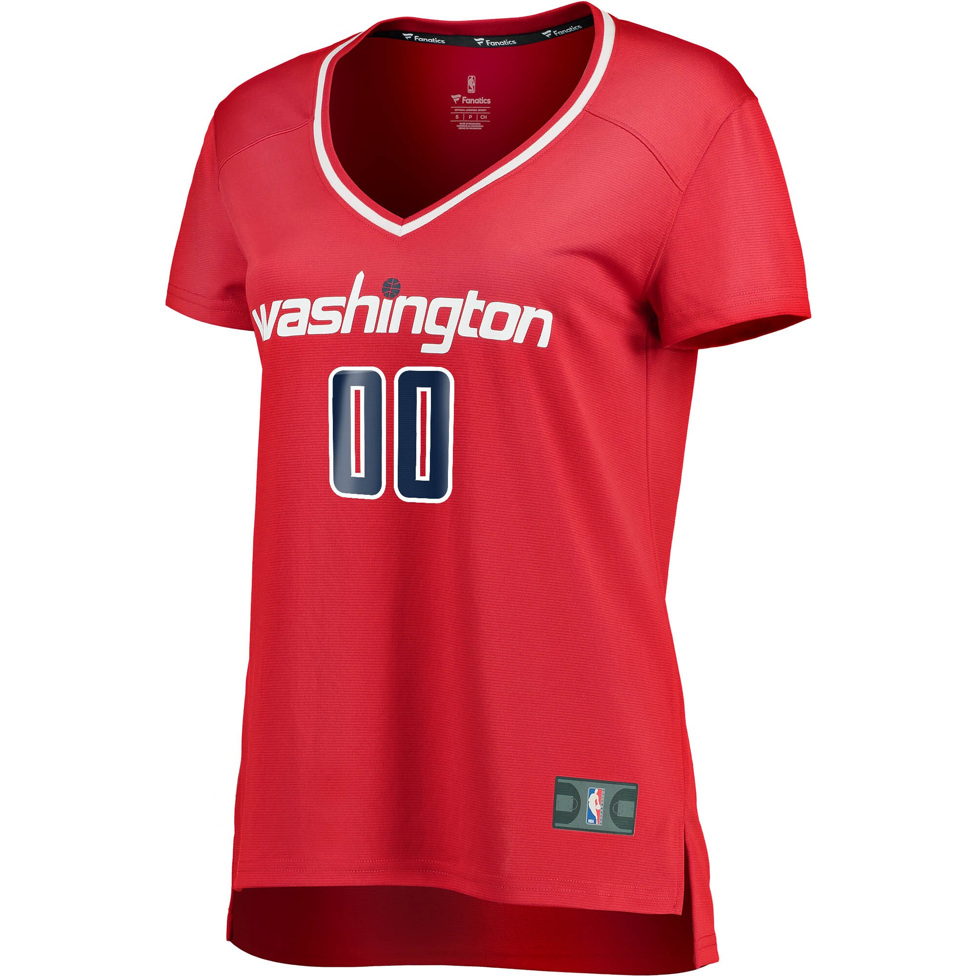 Alternative view of Wizards Custom Red V-Neck Jersey - Fanatics Women’s Wizards Jersey