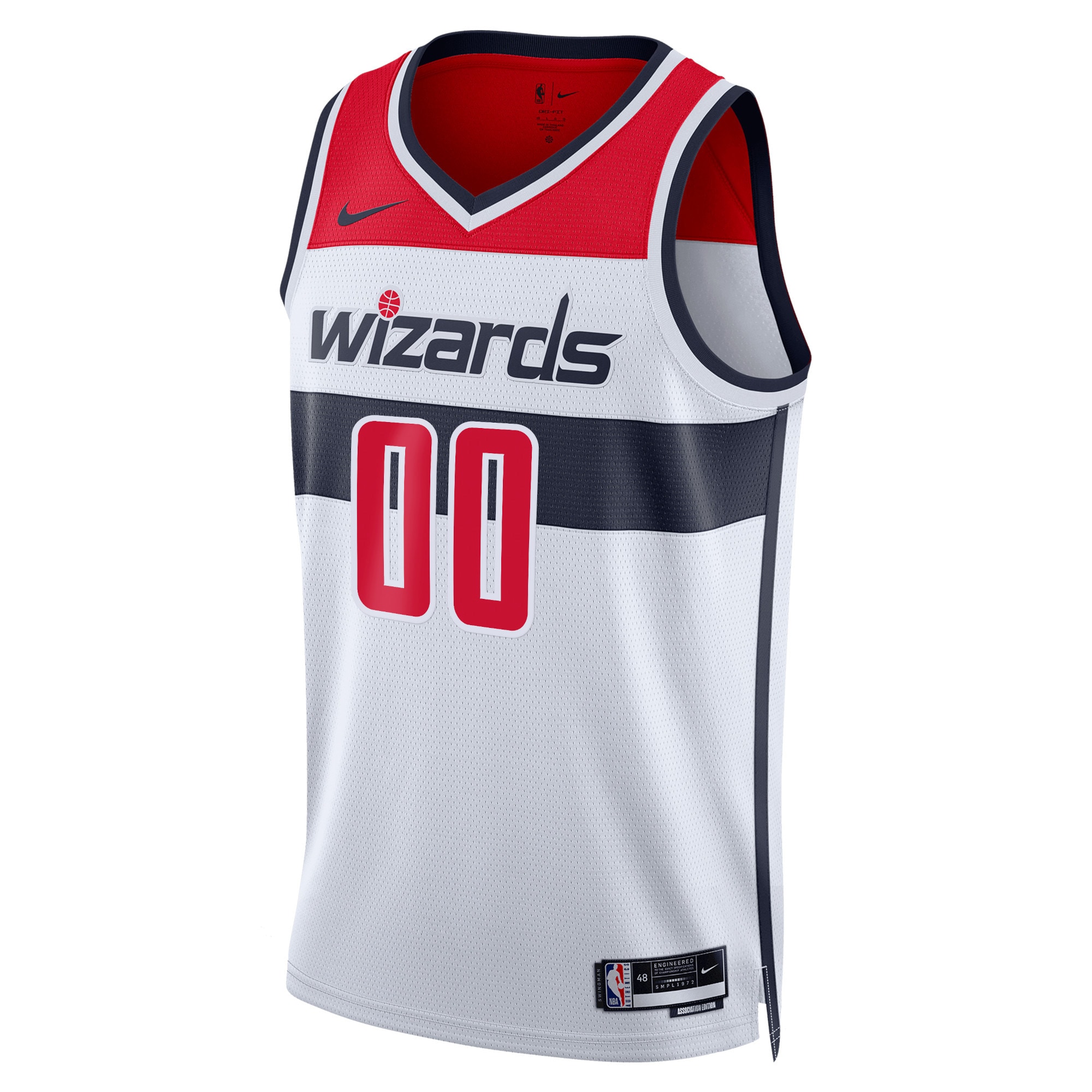Alternative view of Wizards Custom White Jersey - Nike Wizards Association Edition Custom
