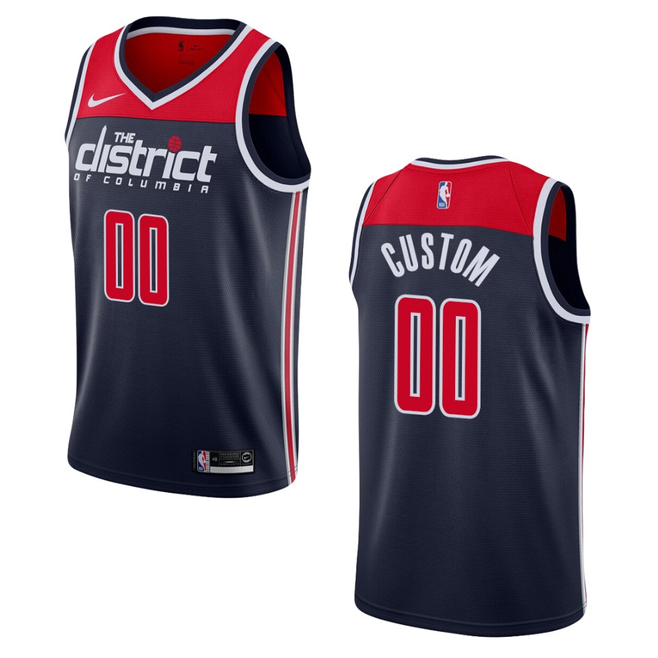 Wizards Navy Custom Jersey nike - Wizards Nike Navy Custom Jersey