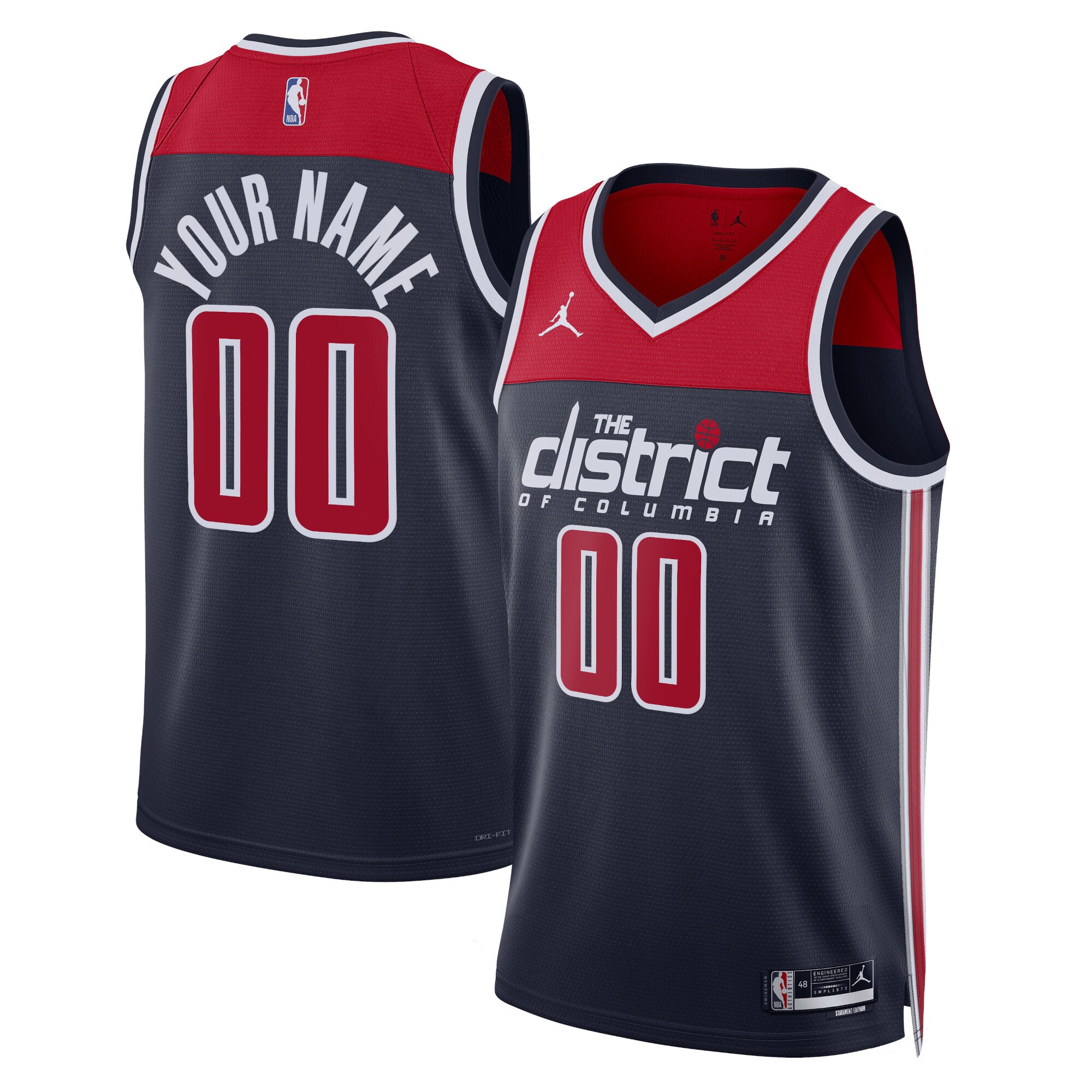 Wizards Navy Statement Jersey - Nike - Custom Name & Number