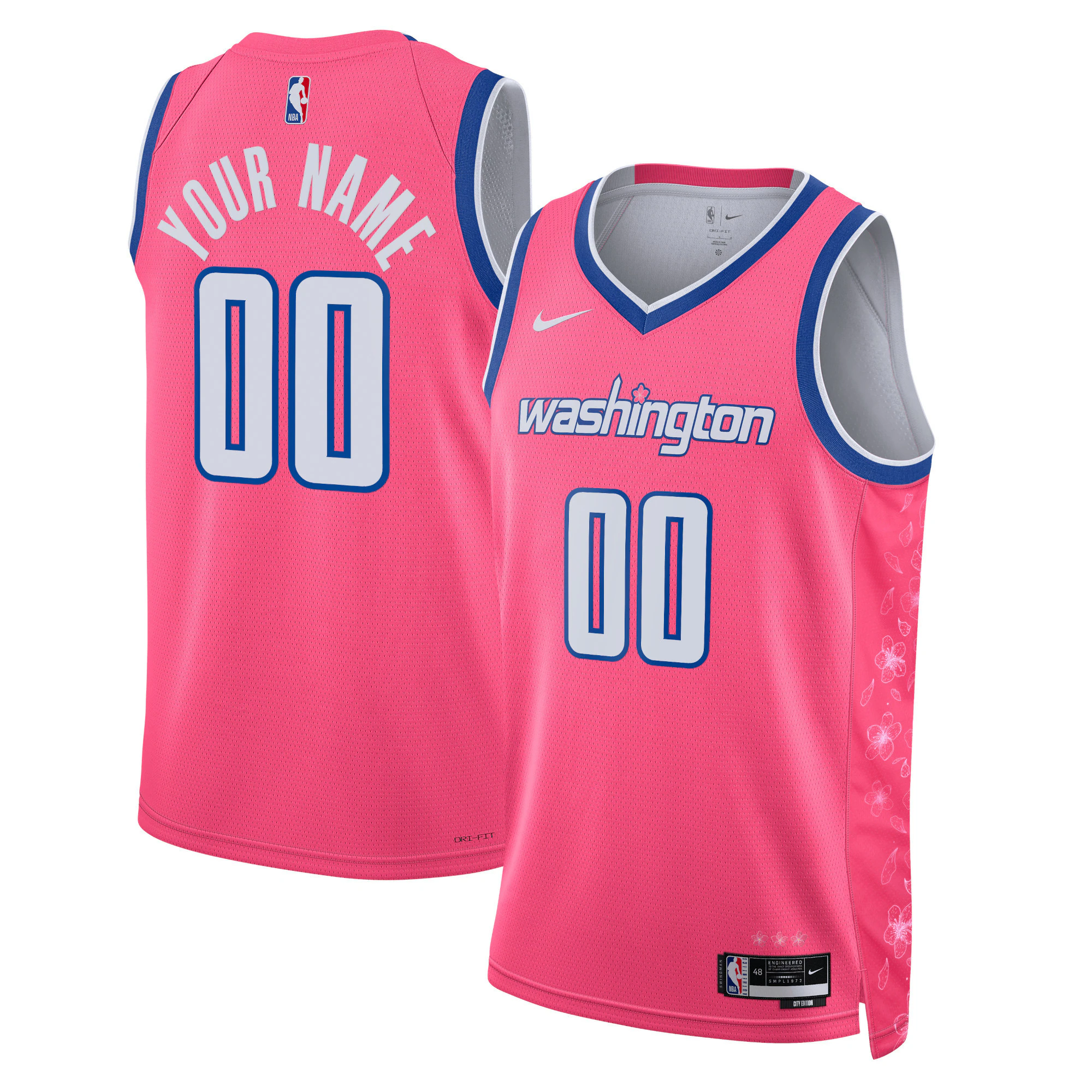 Alternative view of Wizards Pink Cherry Blossom Jersey - Nike Wizards Pink Jersey - Cherry