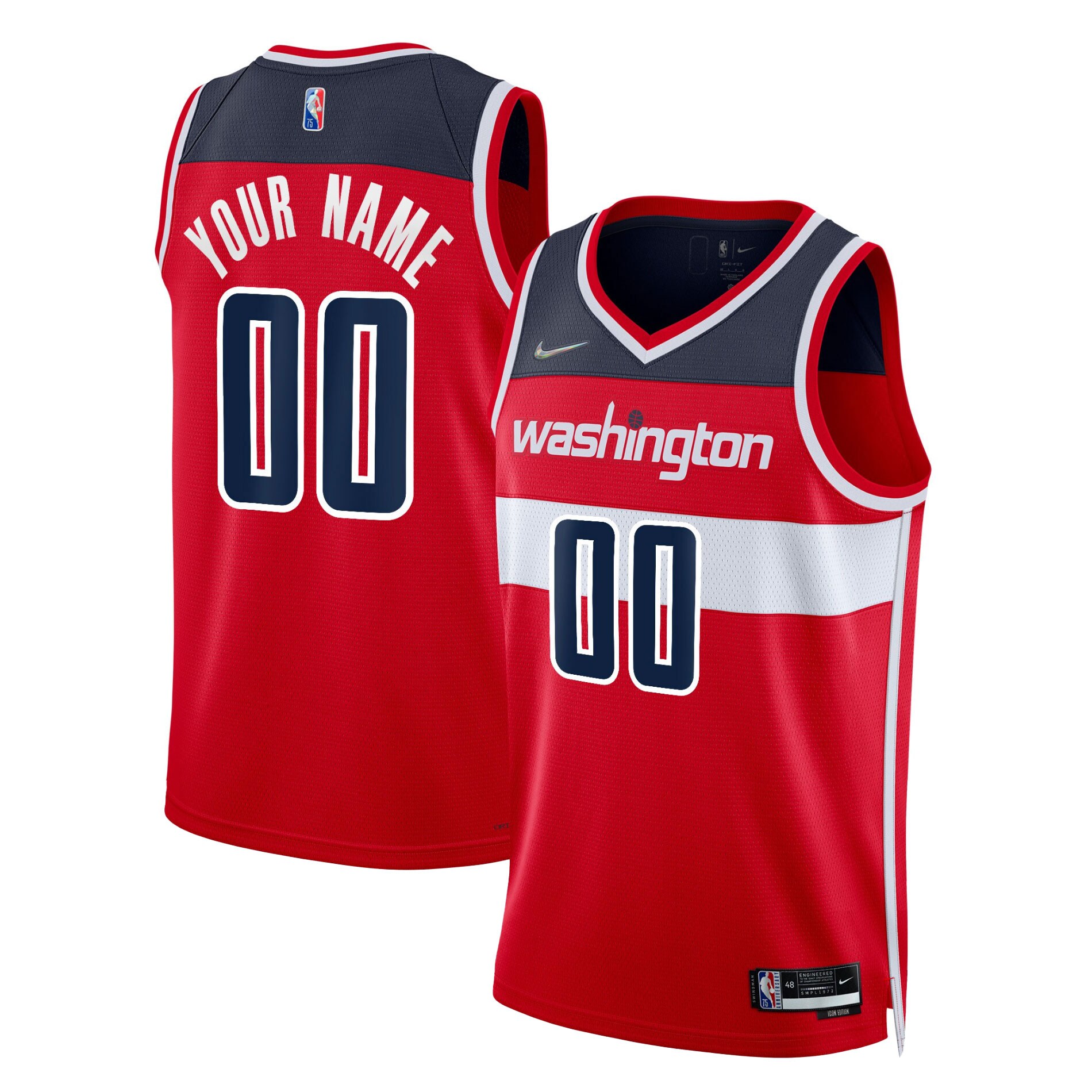 Wizards Red Icon Custom Jersey - Nike - Personalize It!