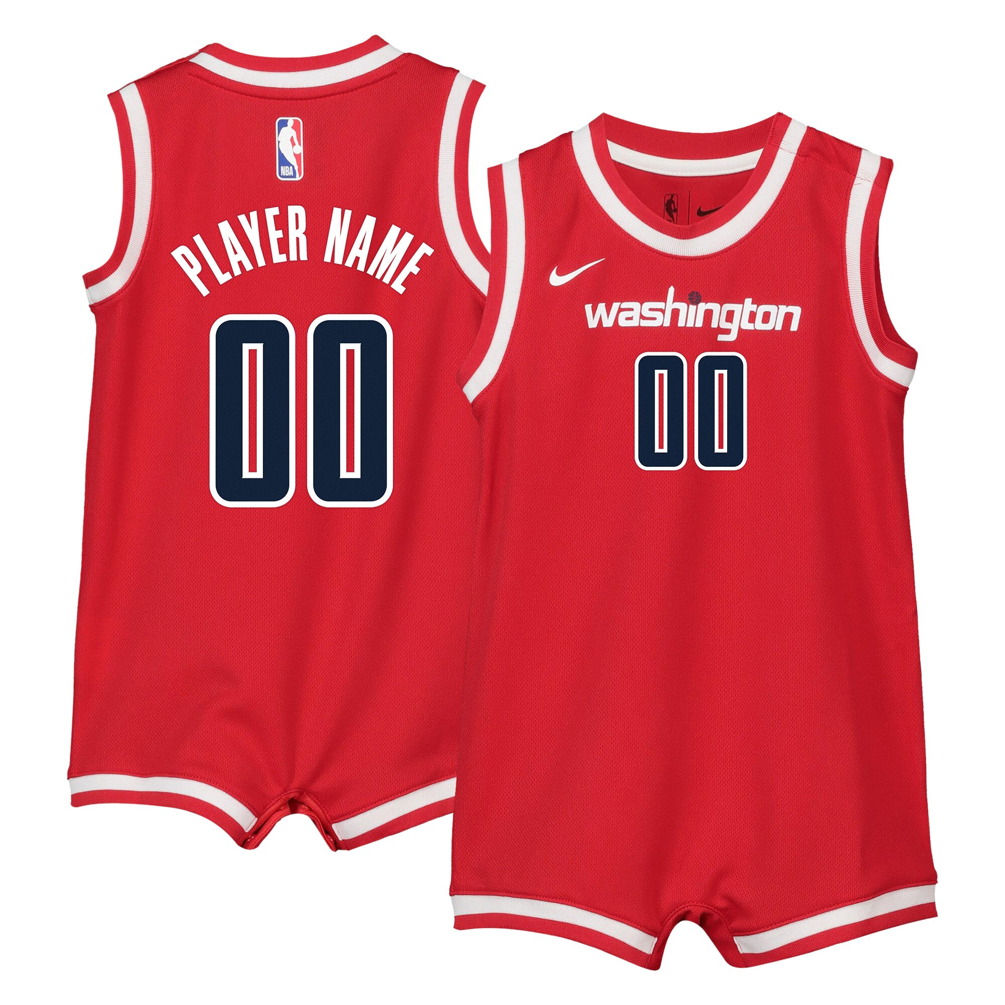 Wizards Red Infant Jersey - Nike Romper - Custom Number