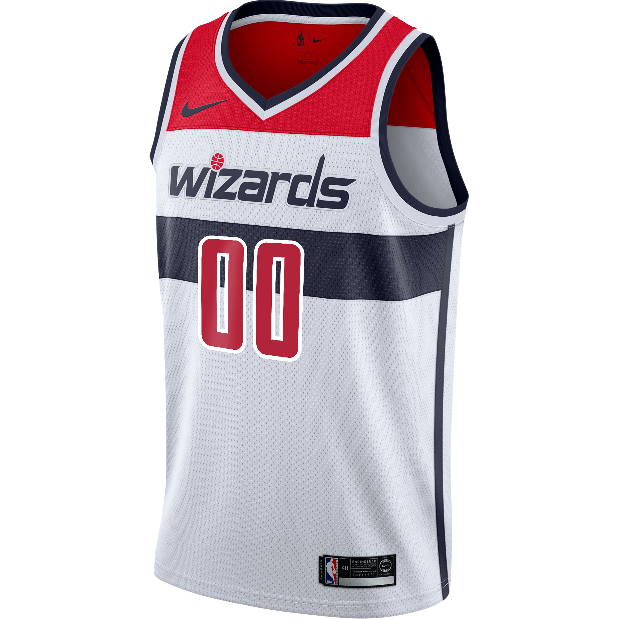 Alternative view of Wizards White Association Jersey - Nike - Custom Name & Number