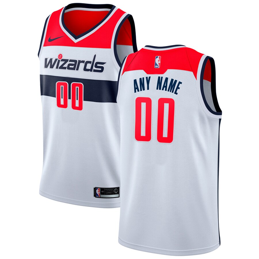 Wizards White Customizable Jersey - Nike Wizards White Jersey