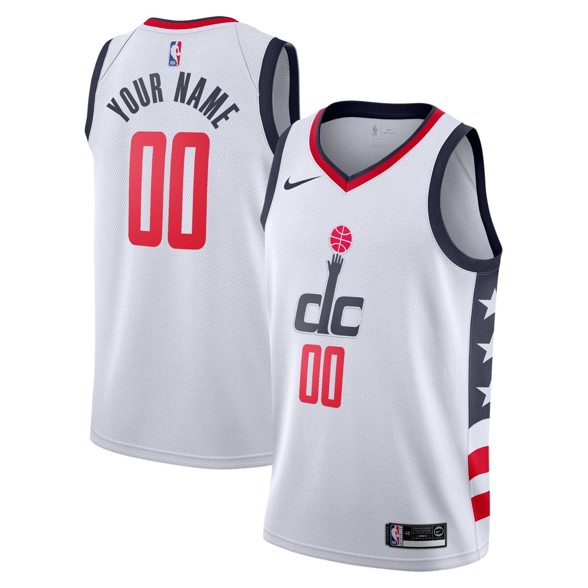 Alternative view of Wizards White Icon Jersey - Nike - Custom Name & Number