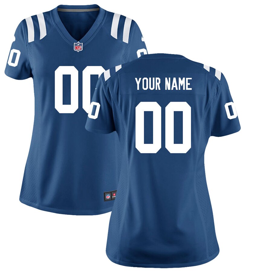 women Nike Colts Blue Custom Jersey - Nike Colts Blue Custom Jersey