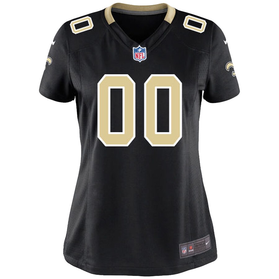 Alternative view of women Nike Saints Black Custom Jersey - Nike Saints Black Custom