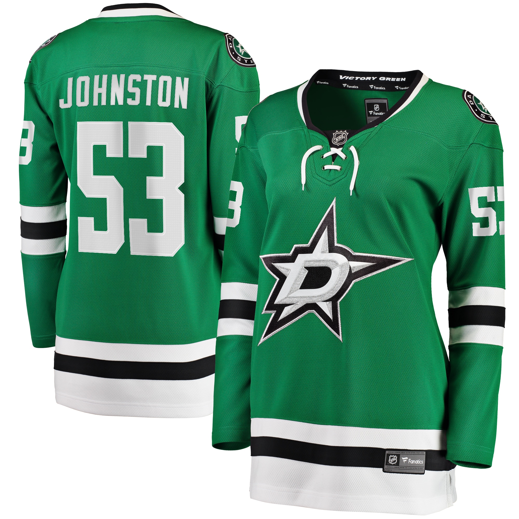 Wyatt Johnston Dallas Stars Fanatics Women's Home Breakaway Player Jersey - Kelly Green