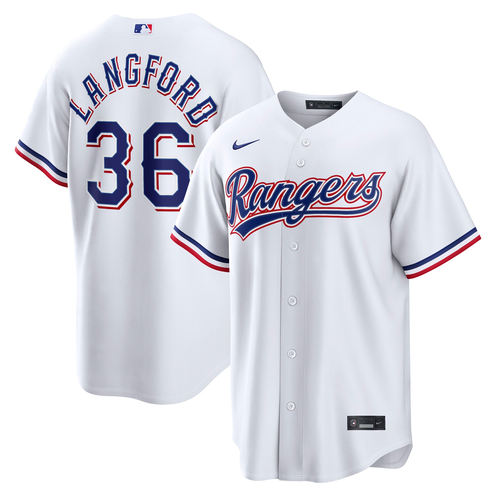 Wyatt Langford Texas Rangers Home Jersey - White