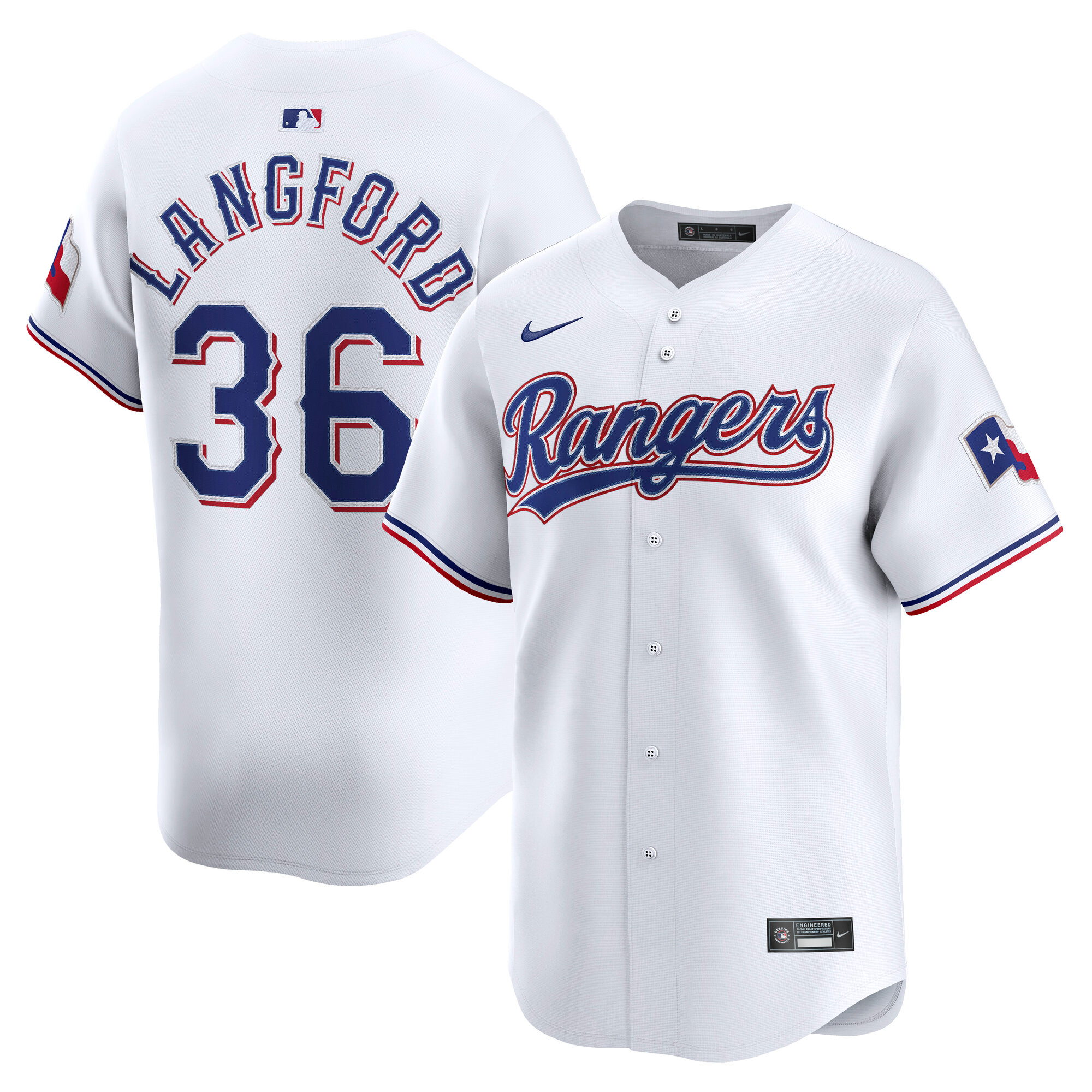 Wyatt Langford Texas Rangers Home Limited Player Jersey - White