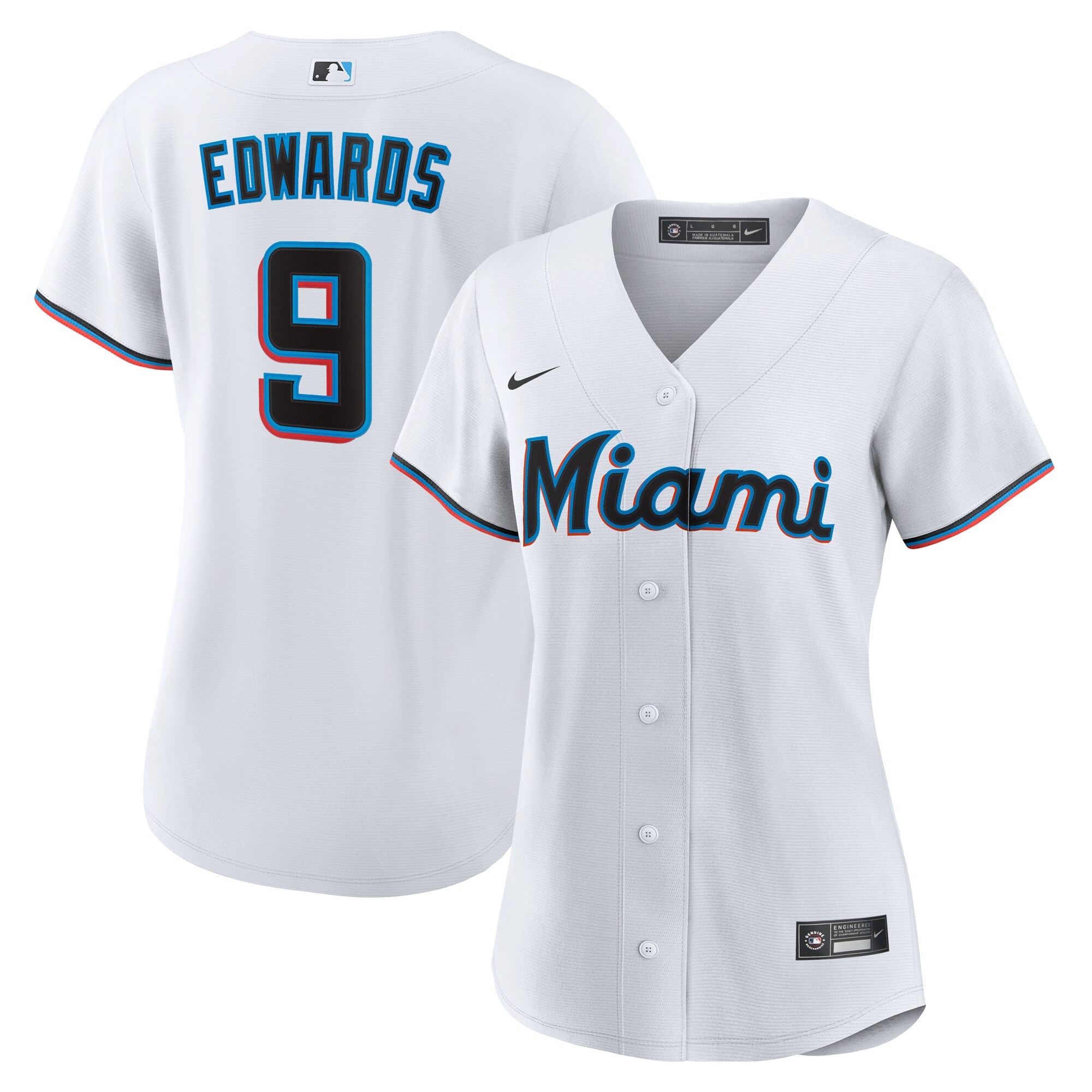 Xavier Edwards Miami Marlins Women's Home Jersey - White