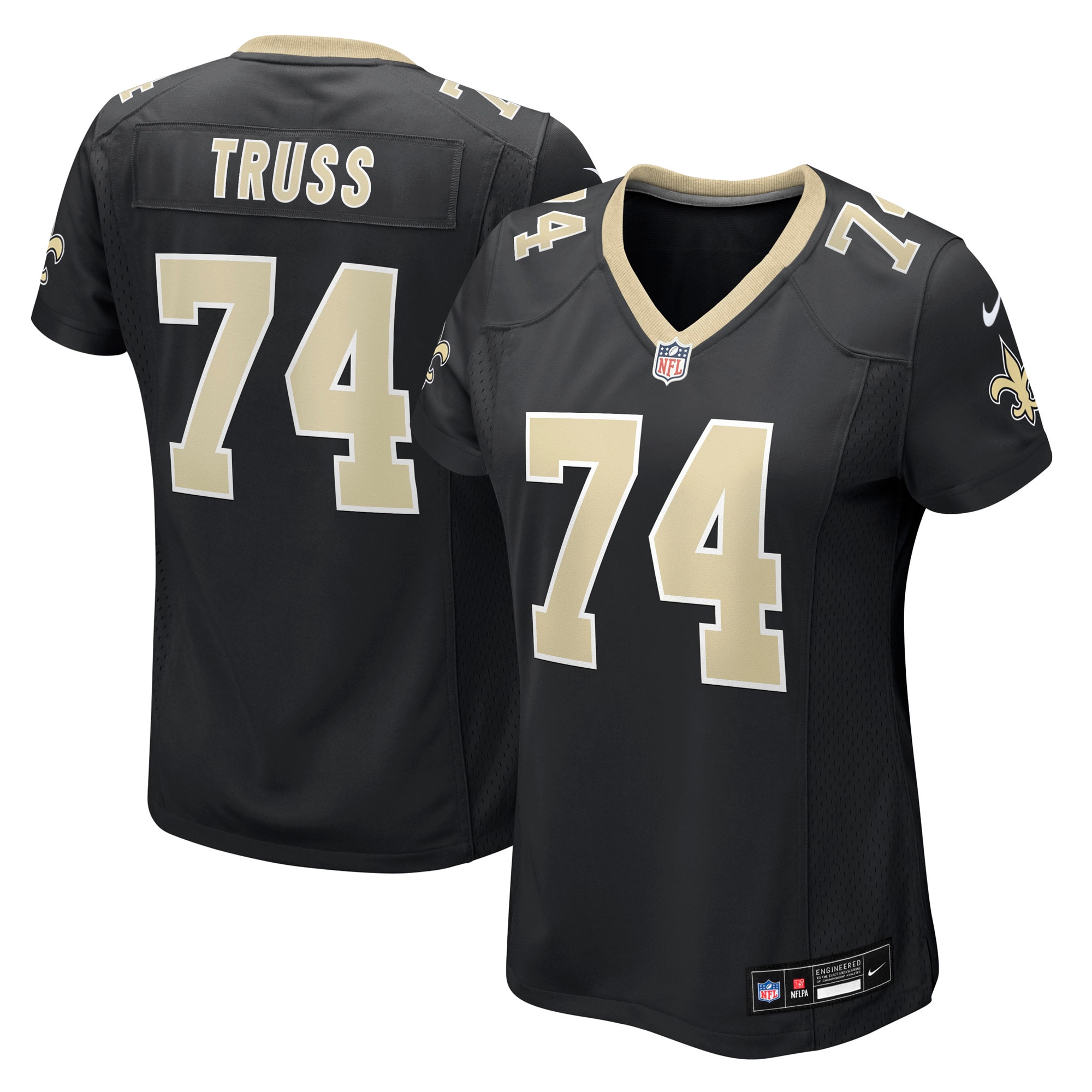 Xavier Truss New Orleans Saints Women's Team Game Jersey - Black