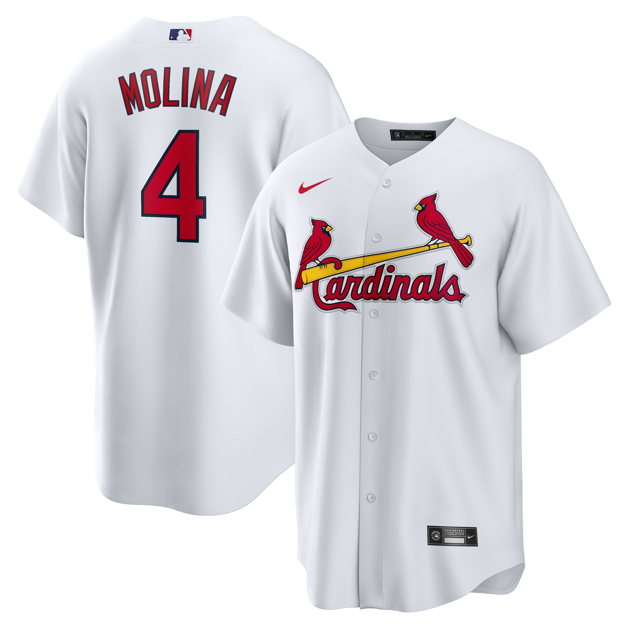 Yadier Molina St. Louis Cardinals Home Retired Player Jersey - White