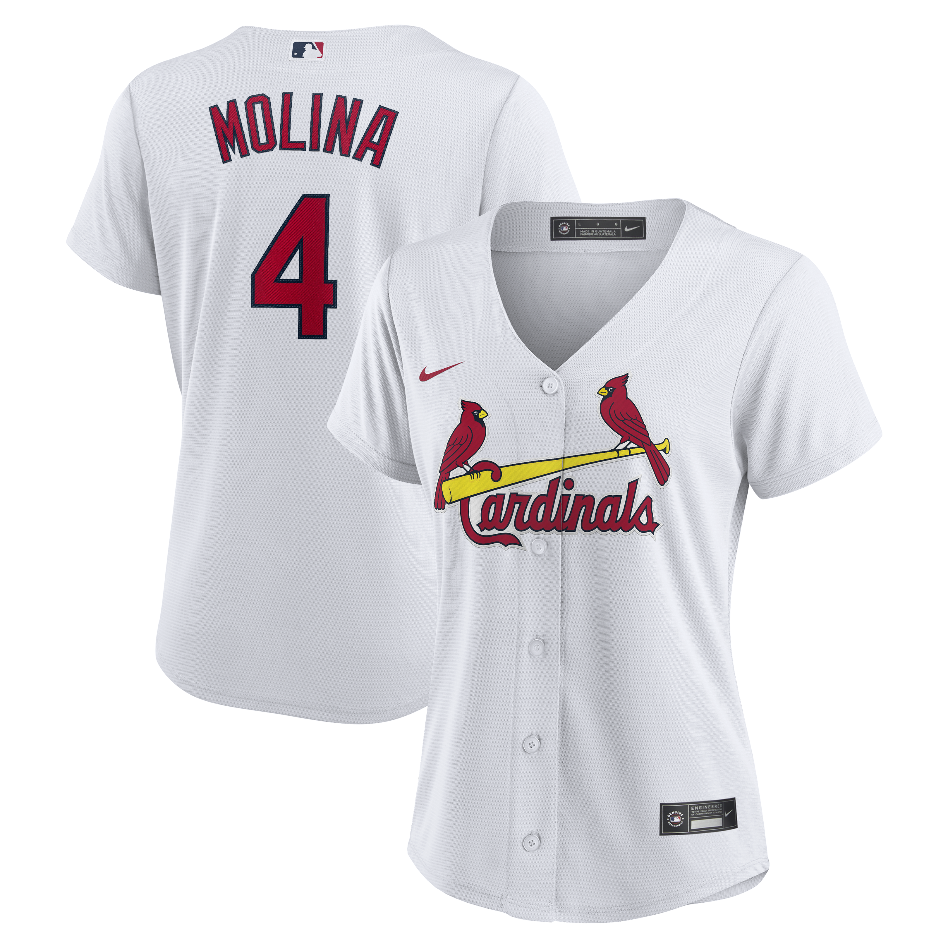 Yadier Molina St. Louis Cardinals Women's Home Jersey - White