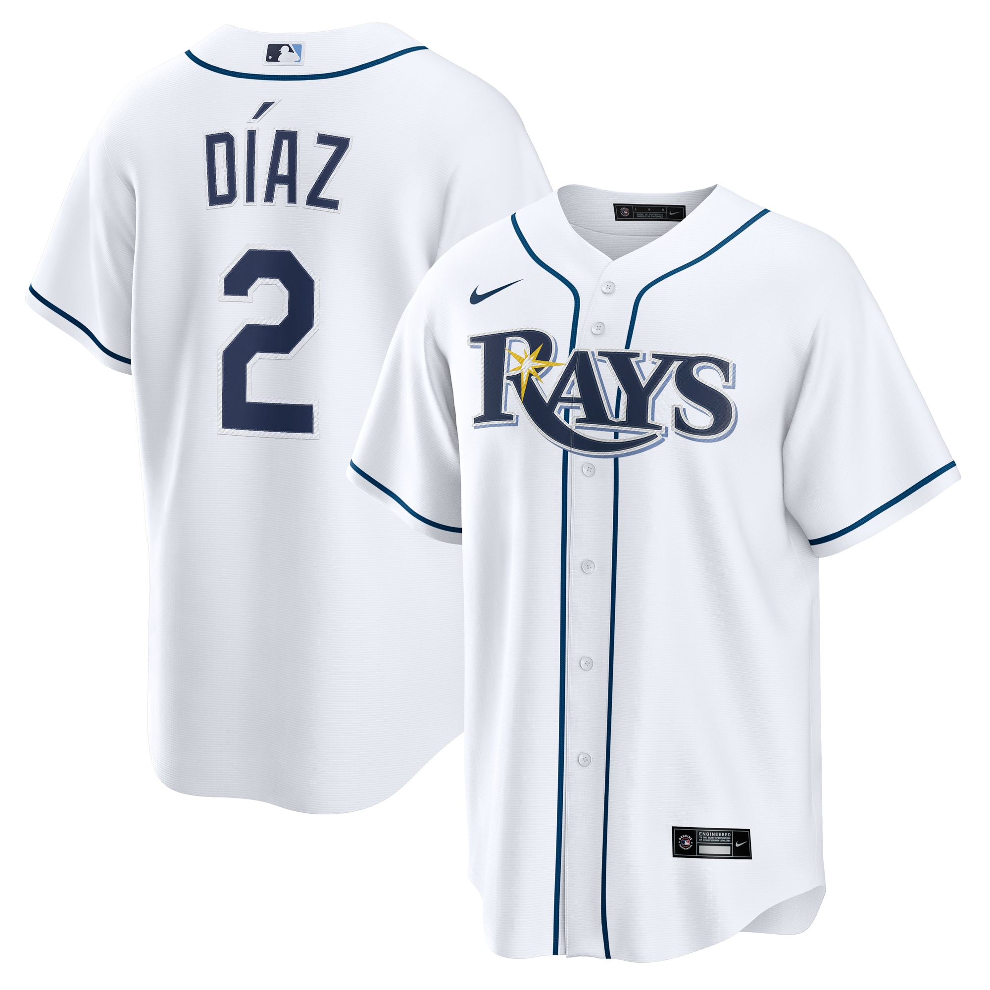 Yandy Díaz Tampa Bay Rays Home Jersey - White