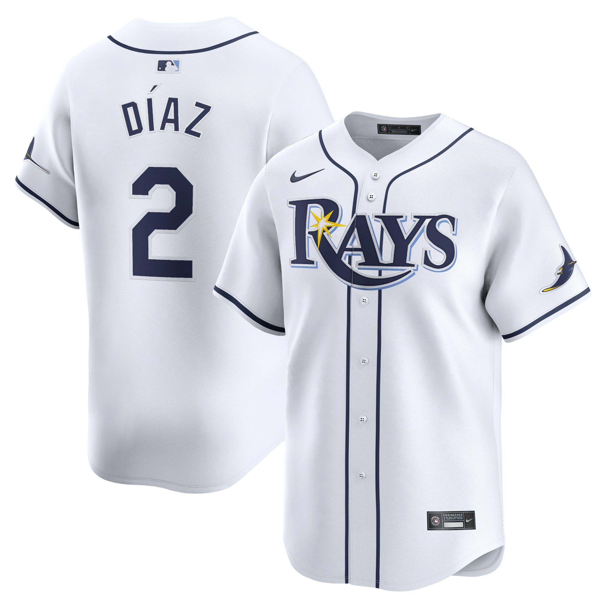 Yandy Diaz Tampa Bay Rays Home Limited Player Jersey - White
