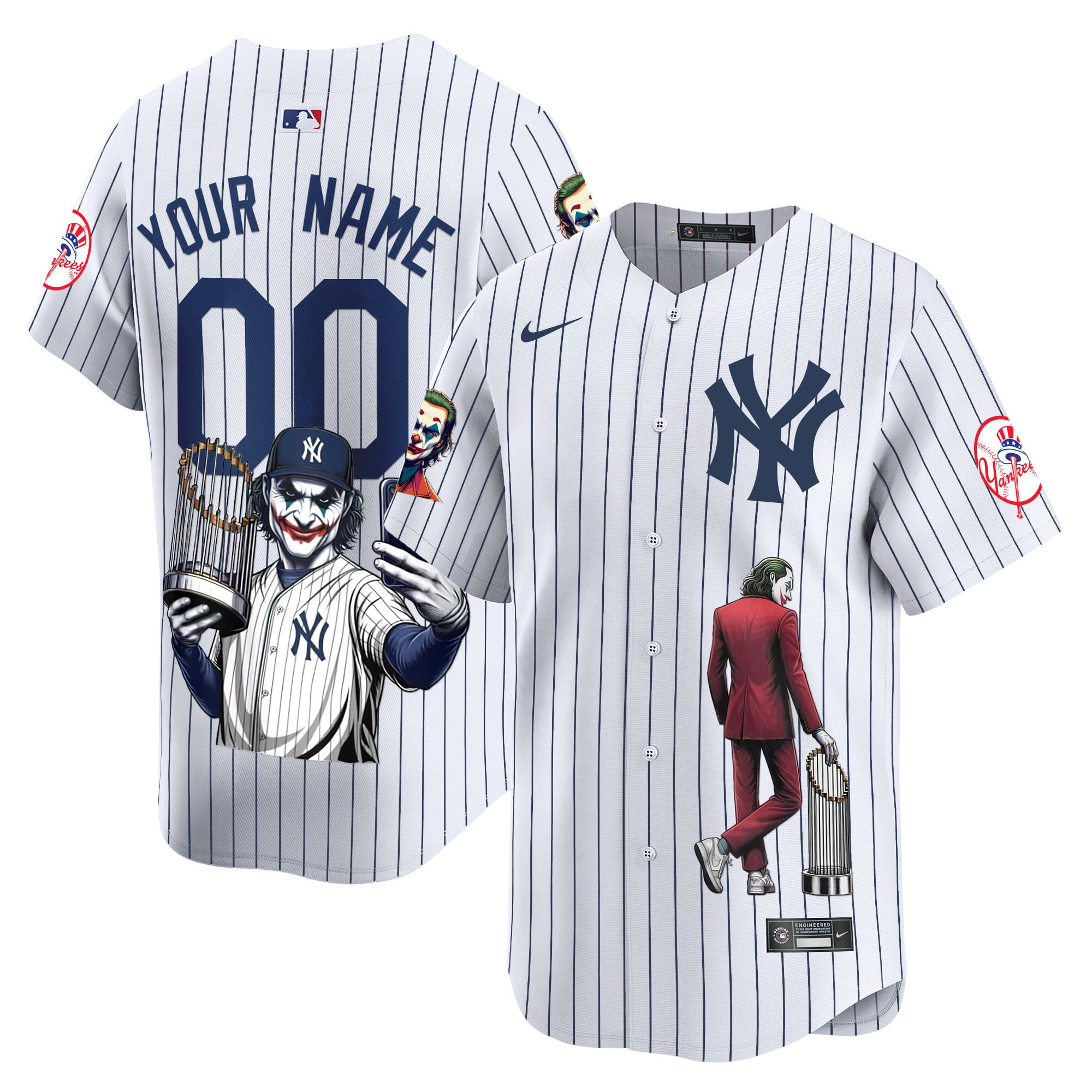 Alternative view of Yankees Joker Custom Jersey - Nike - Off White