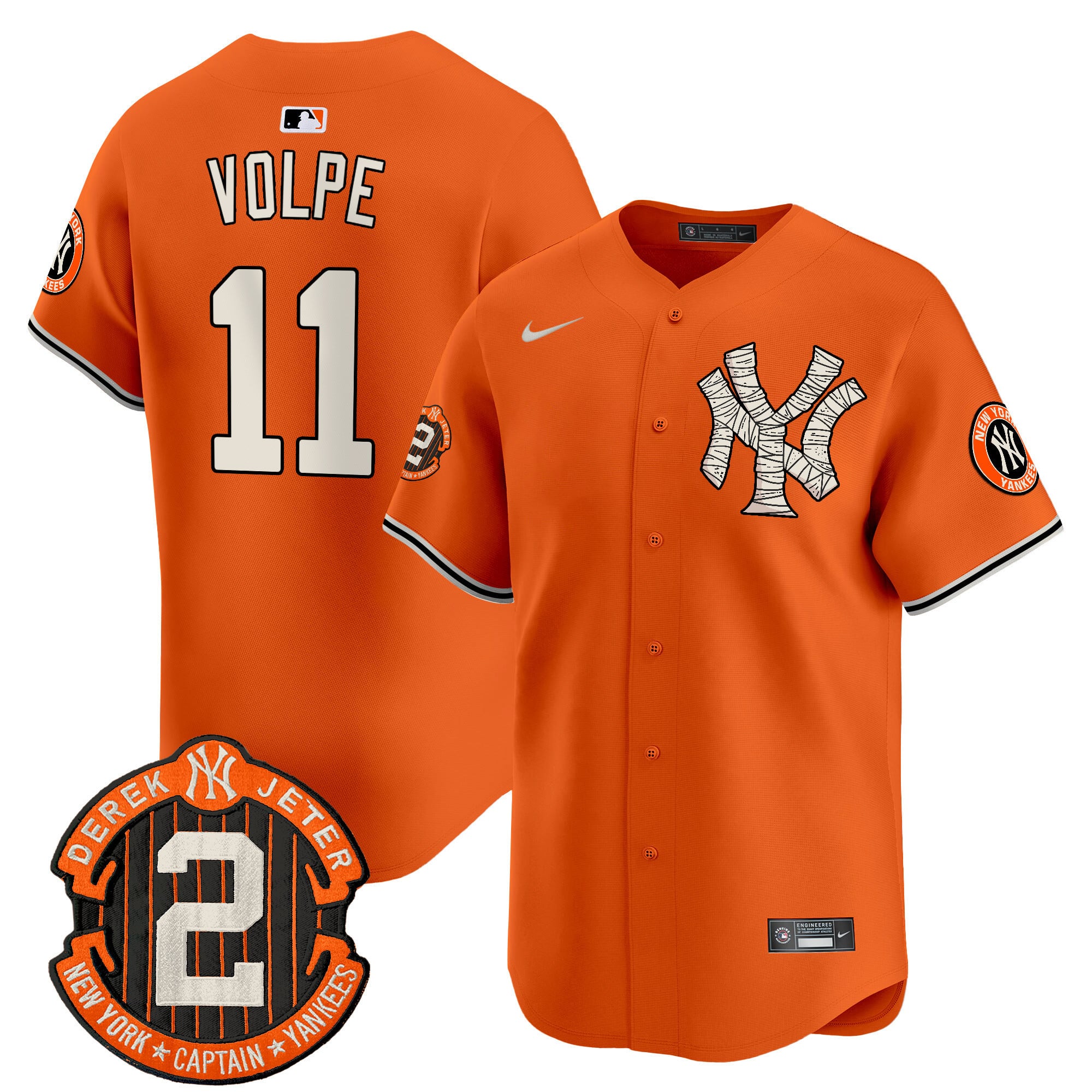 Alternative view of Yankees Judge Halloween Jersey - Nike - Orange Edition