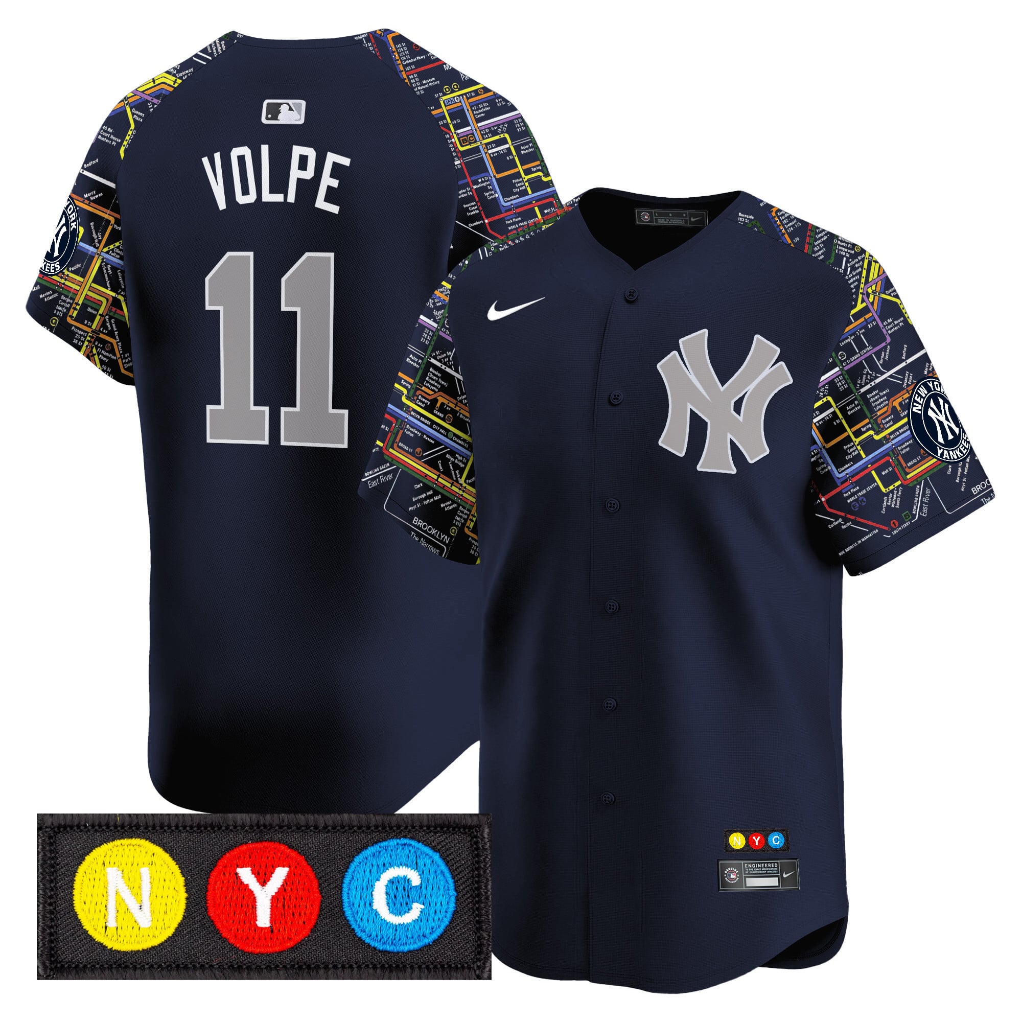 Alternative view of Yankees Judge Subway Jersey - Nike - Navy City Connect