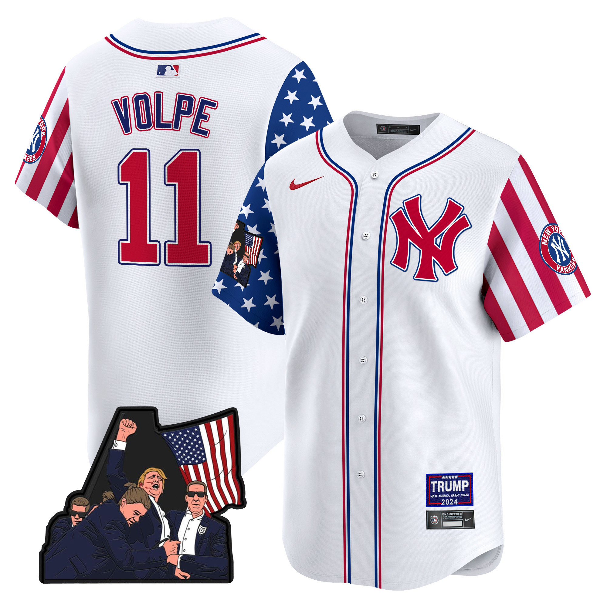 Alternative view of Yankees Judge Trump 2024 Jersey - Nike Yankees Judge 99 Trump 2024