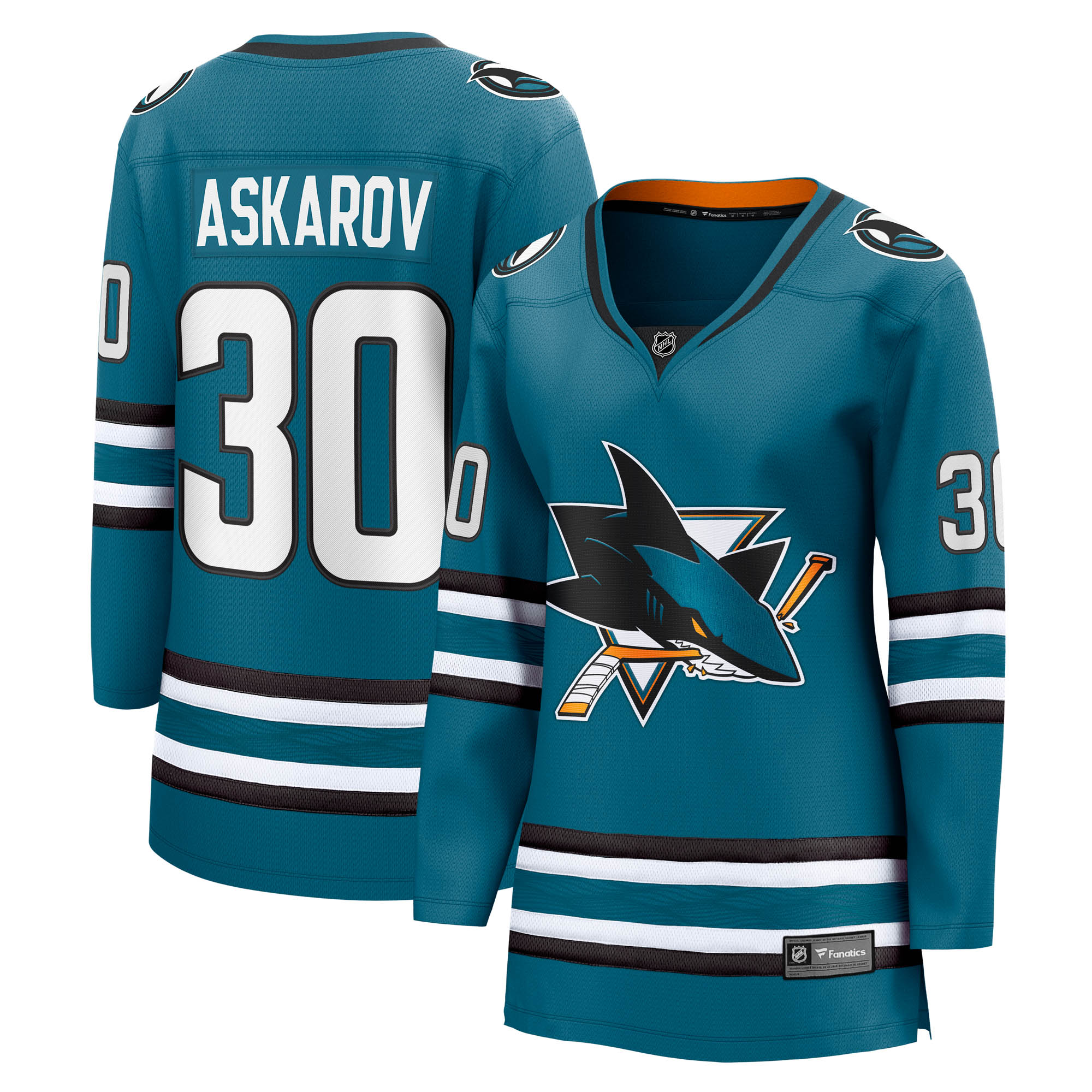 Yaroslav Askarov San Jose Sharks Fanatics Women's Home Breakaway Jersey - Teal
