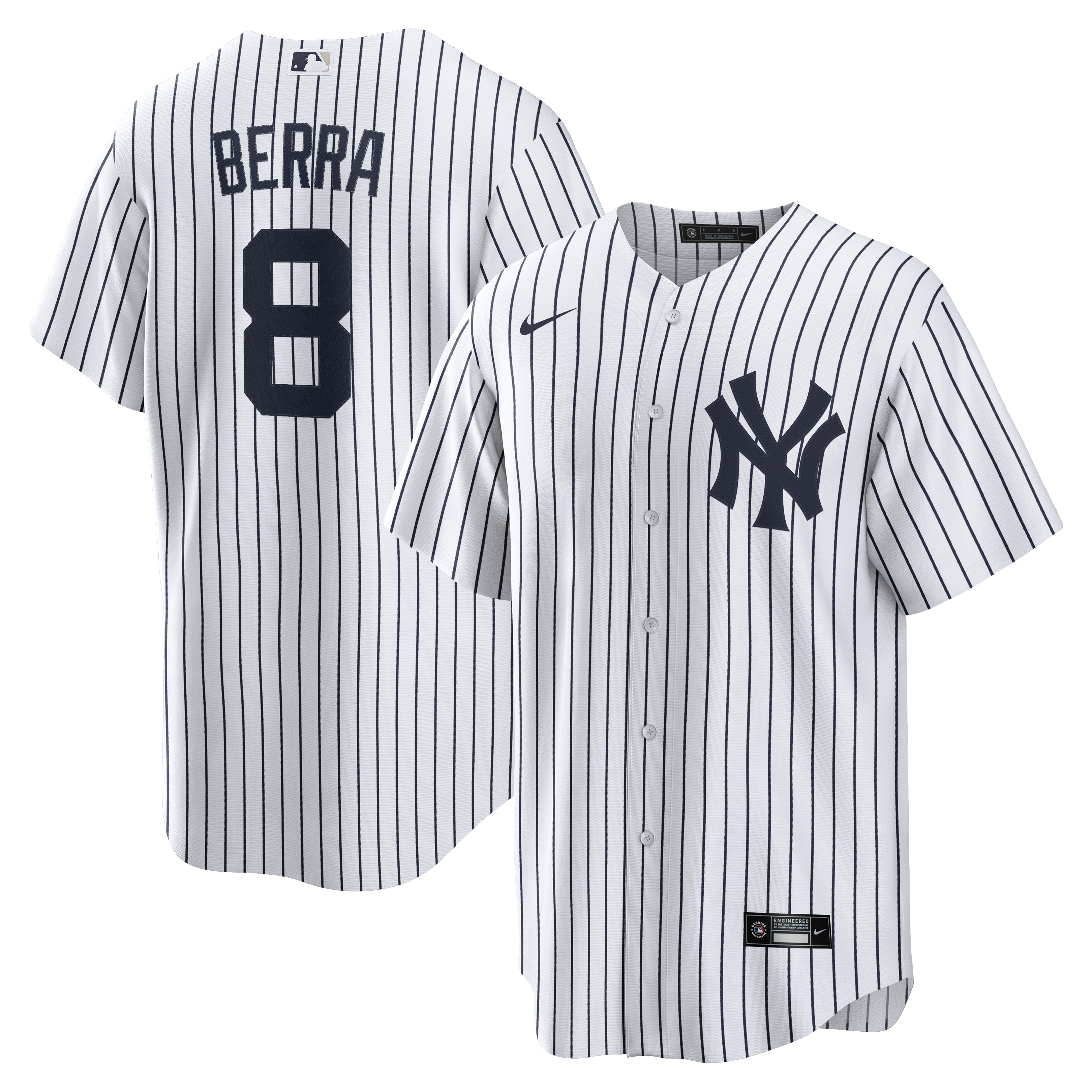 Yogi Berra New York Yankees Home Retired Player Jersey - White