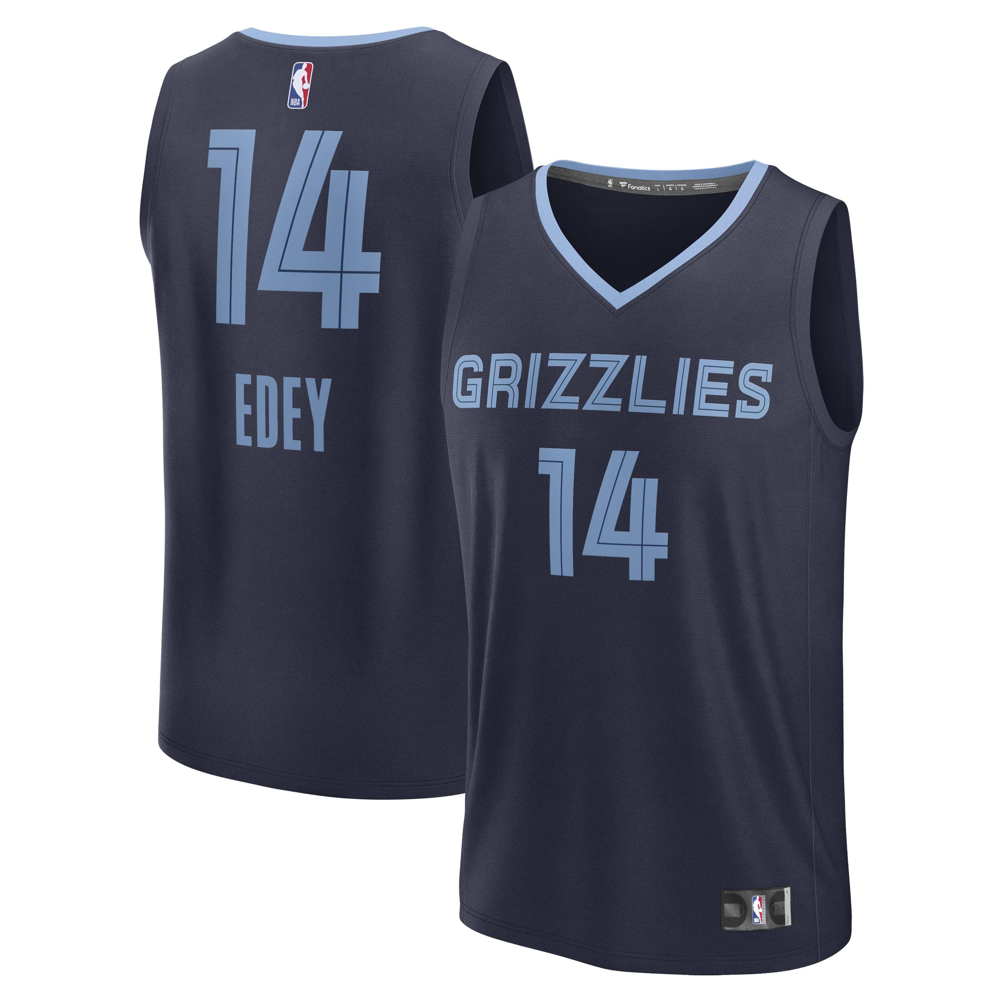Zach Edey Memphis Grizzlies Fanatics Fast Break Jersey - Icon Edition - Navy