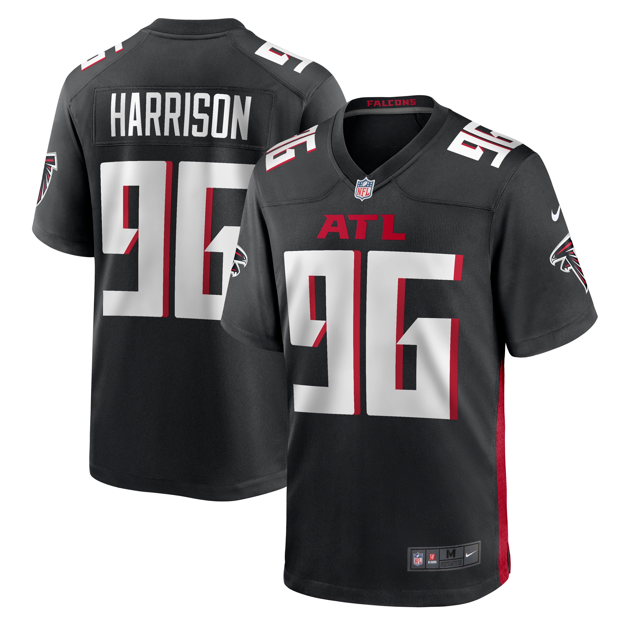 Zach Harrison Atlanta Falcons Team Game Jersey - Black