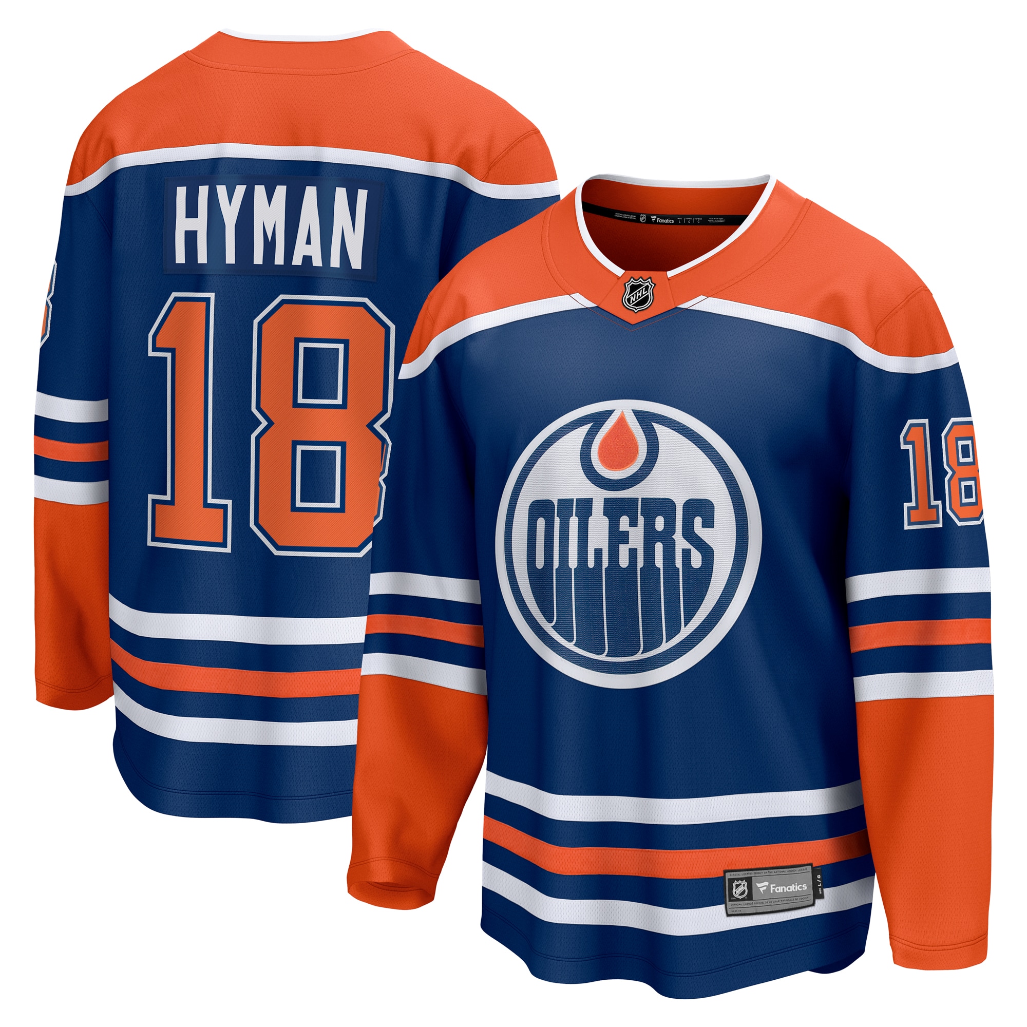 Zach Hyman Edmonton Oilers Fanatics Home Breakaway Player Jersey - Royal