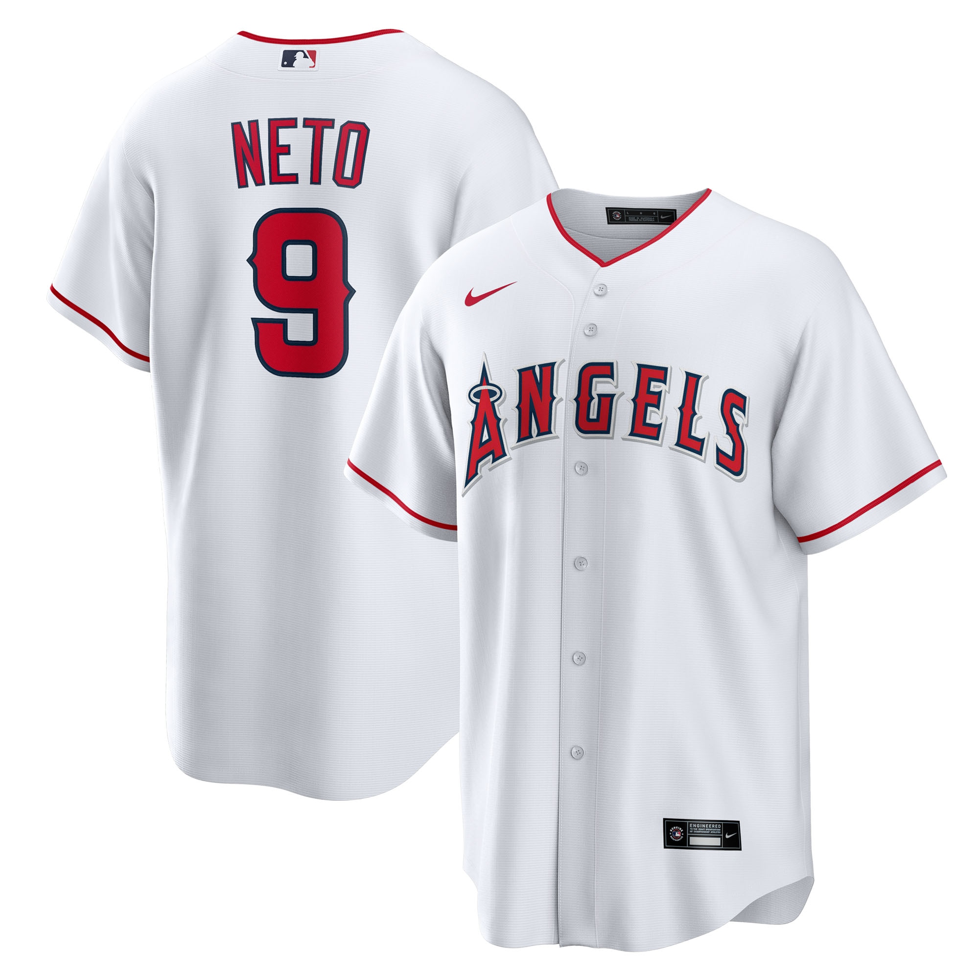 Zach Neto Los Angeles Angels Youth Home Jersey - White