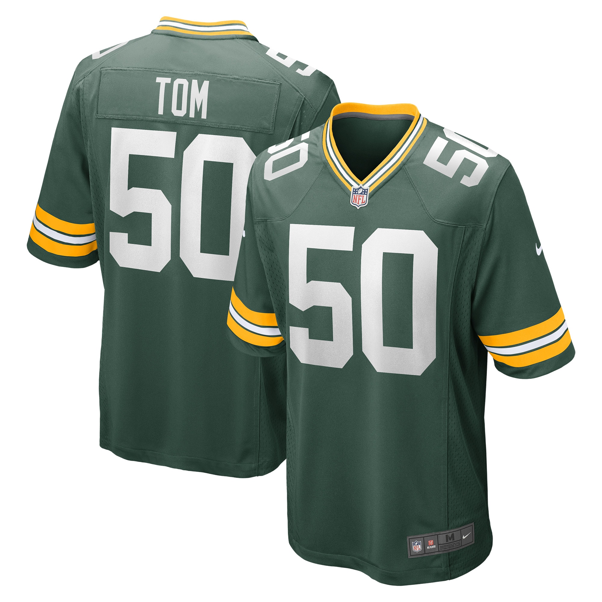 Zach Tom Green Bay Packers Game Player Jersey - Green