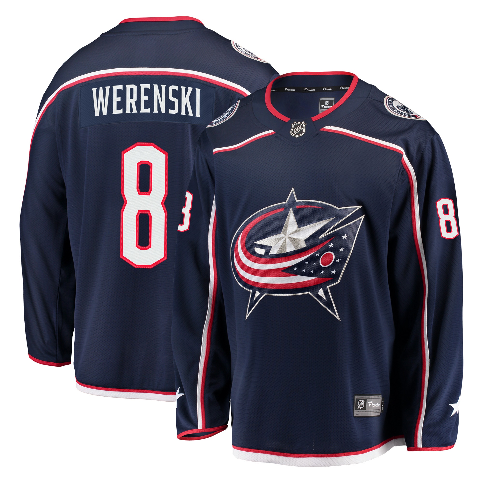 Zach Werenski Columbus Blue Jackets Fanatics Breakaway Jersey - Navy
