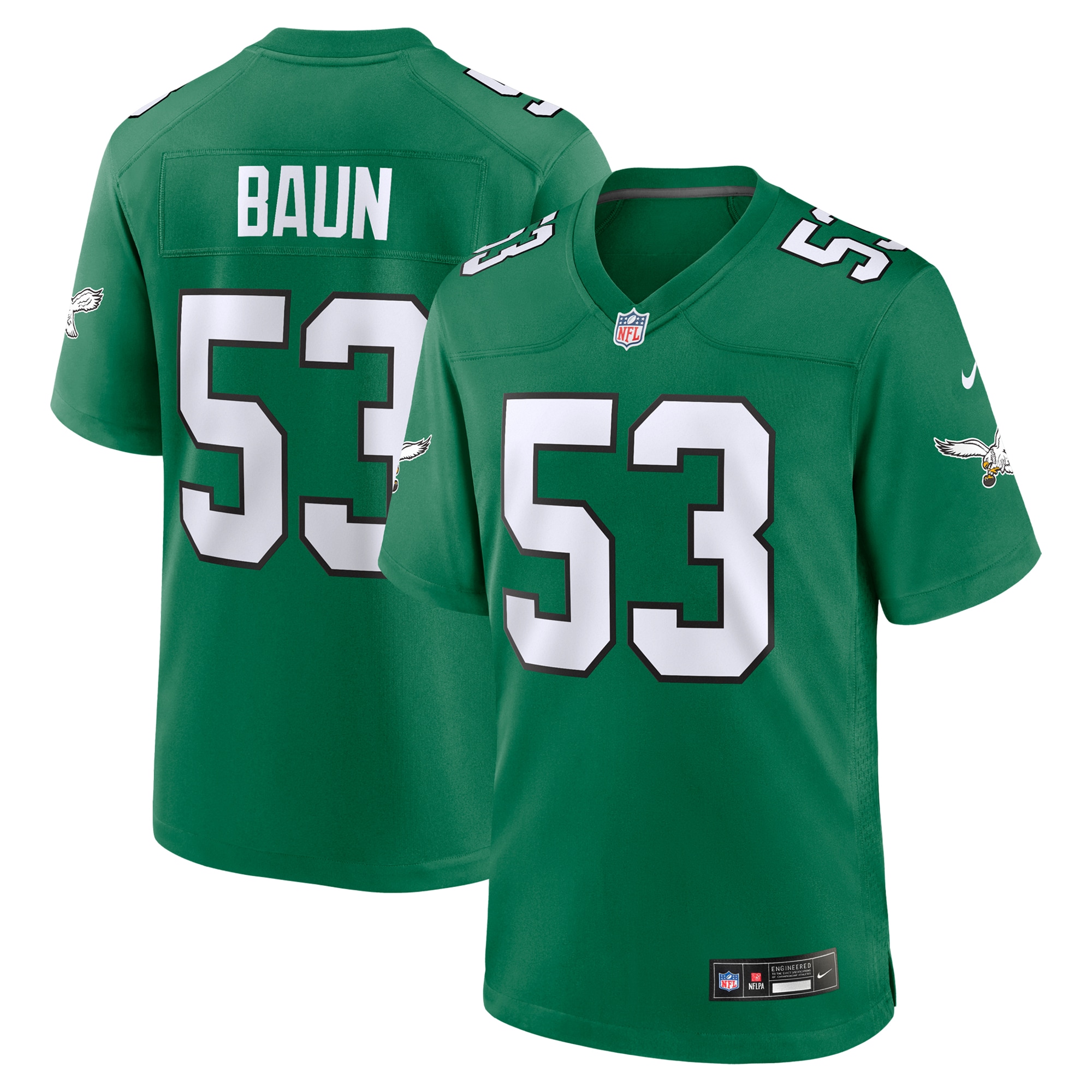 Zack Baun Philadelphia Eagles Alternate Game Jersey - Kelly Green