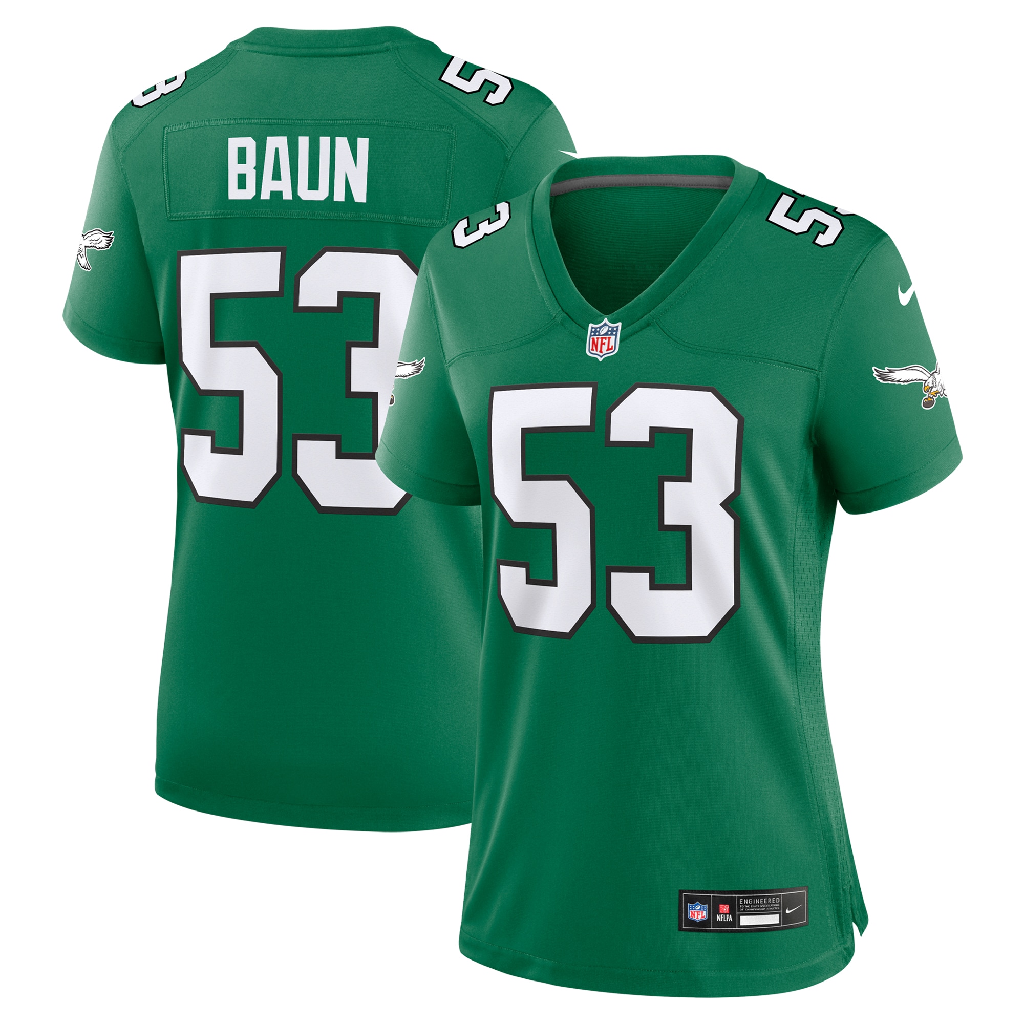 Zack Baun Philadelphia Eagles Women's Alternate Game Jersey - Kelly Green