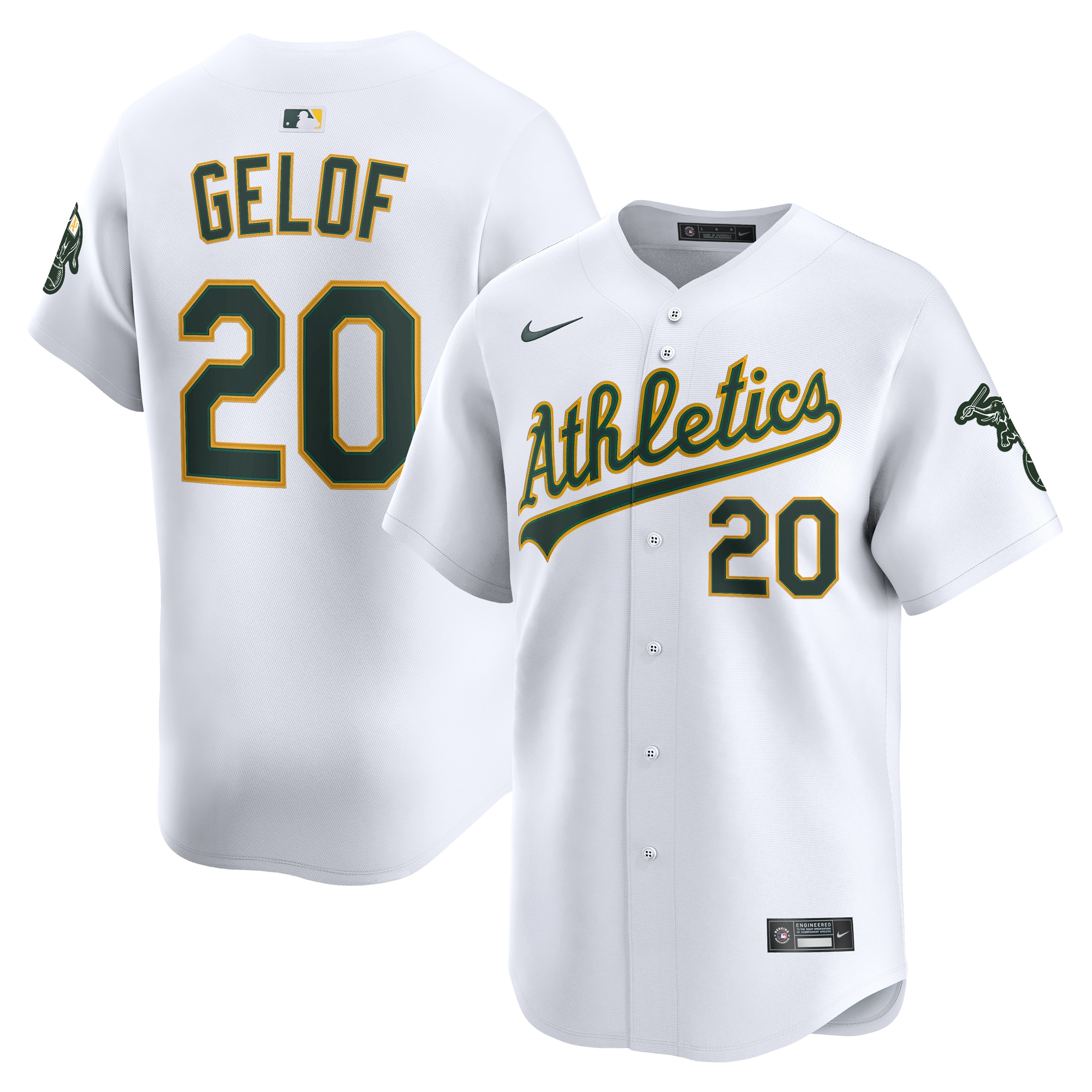 Zack Gelof Athletics Home Limited Player Jersey - White