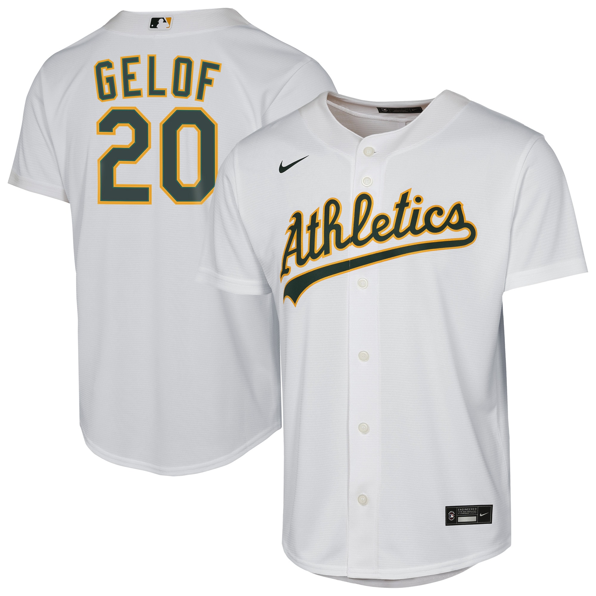 Zack Gelof Athletics Youth Home Player Jersey - White