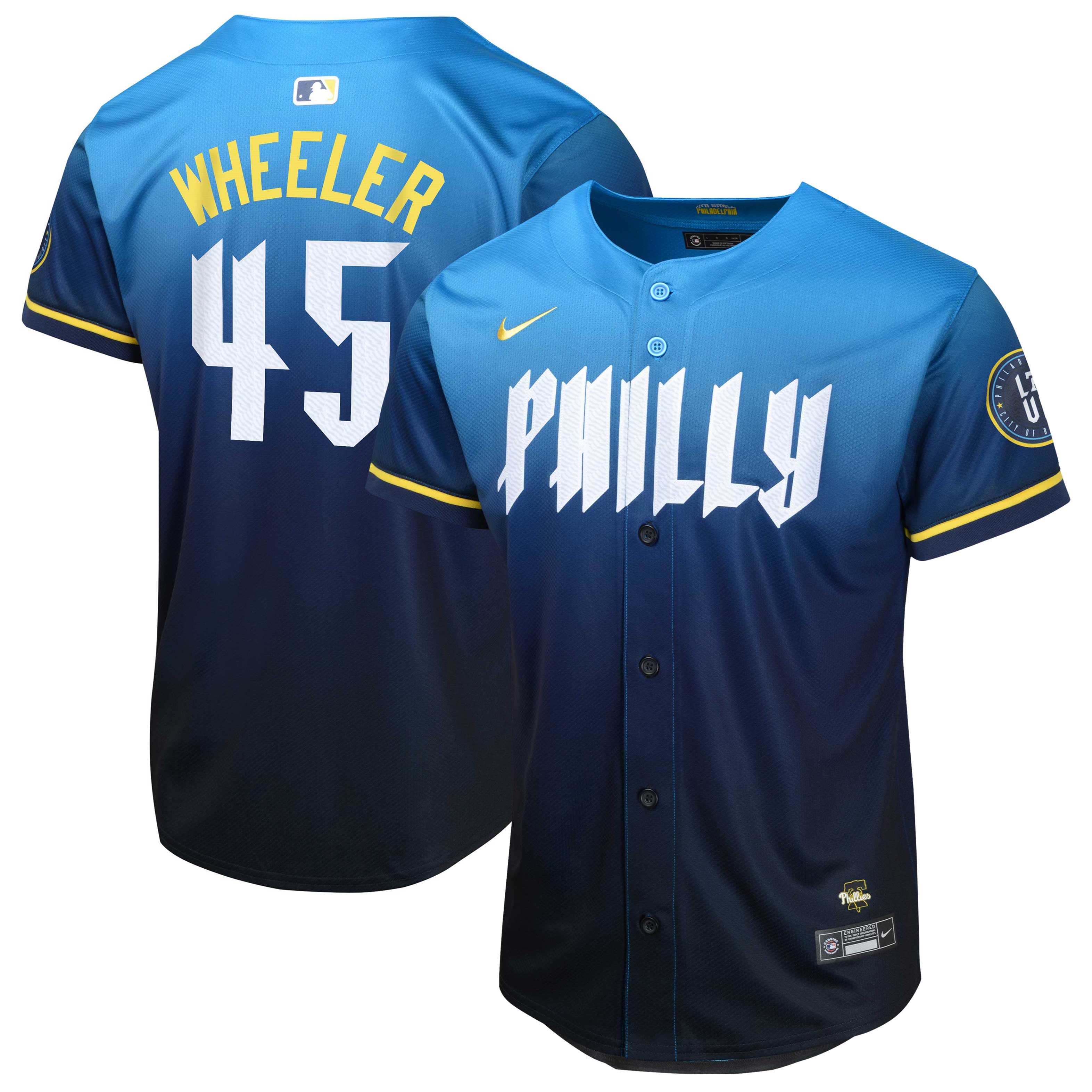 Zack Wheeler Philadelphia Phillies Youth 2024 City Connect Limited Player Jersey - Blue