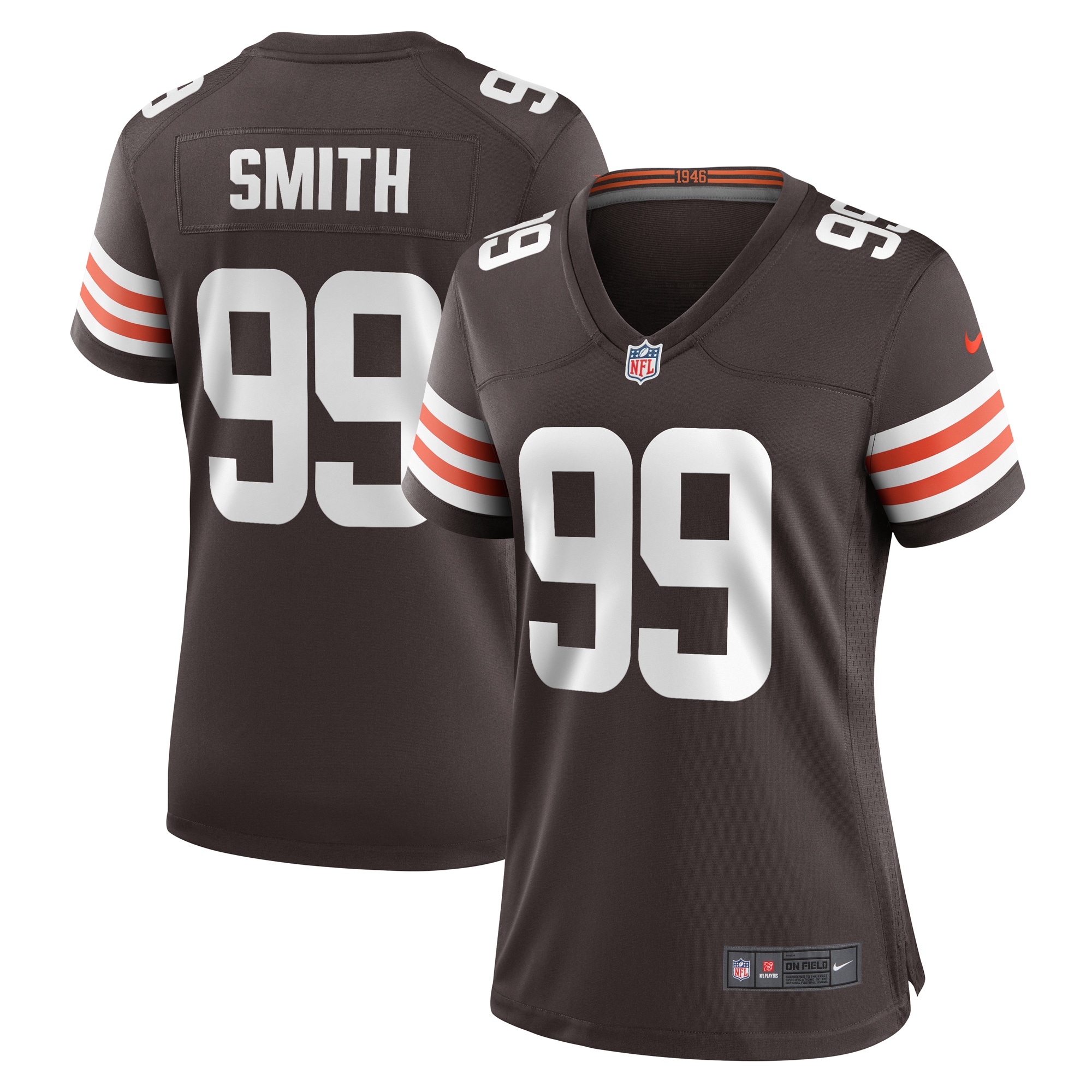 Za'Darius Smith Cleveland Browns Women's Team Game Jersey - Brown