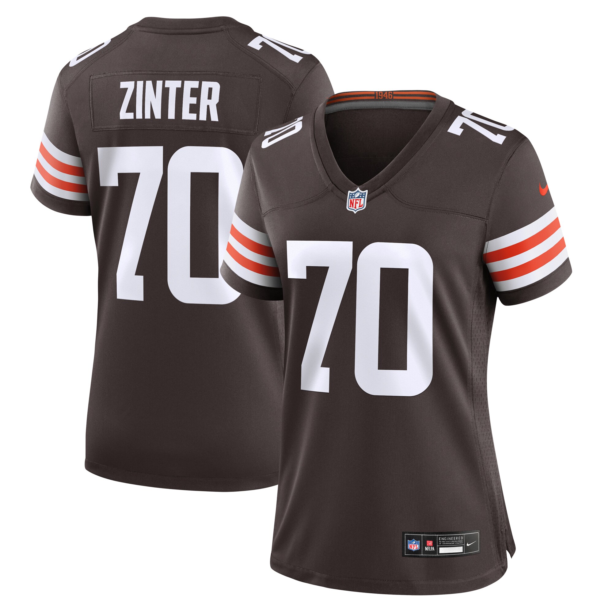 Zak Zinter Cleveland Browns Women's Game Jersey - Brown