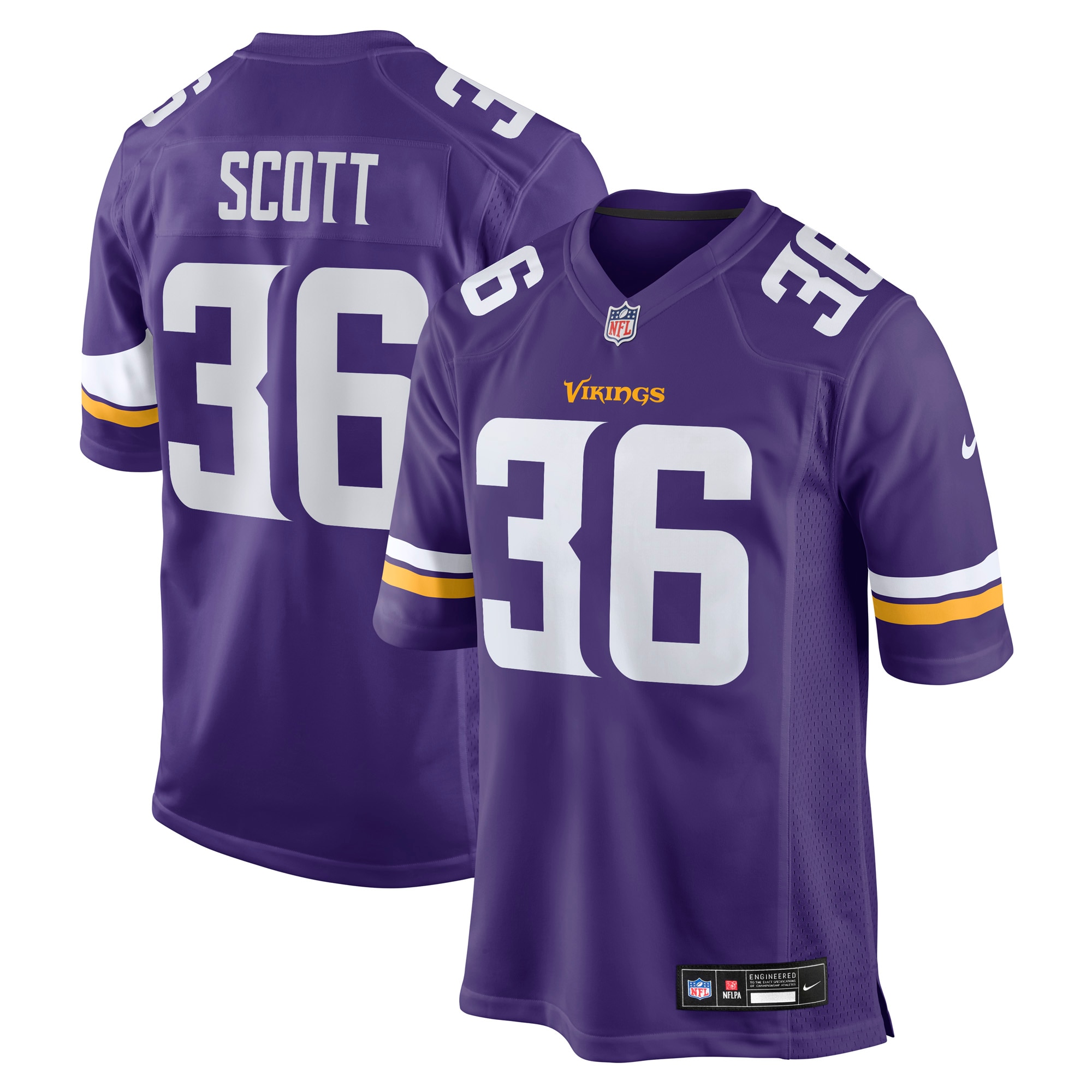 Zavier Scott Minnesota Vikings Team Game Jersey - Purple