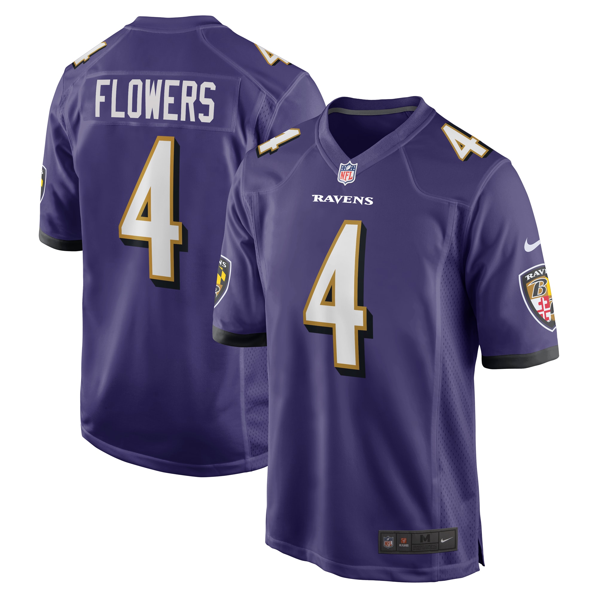 Zay Flowers Baltimore Ravens Game Jersey - Purple