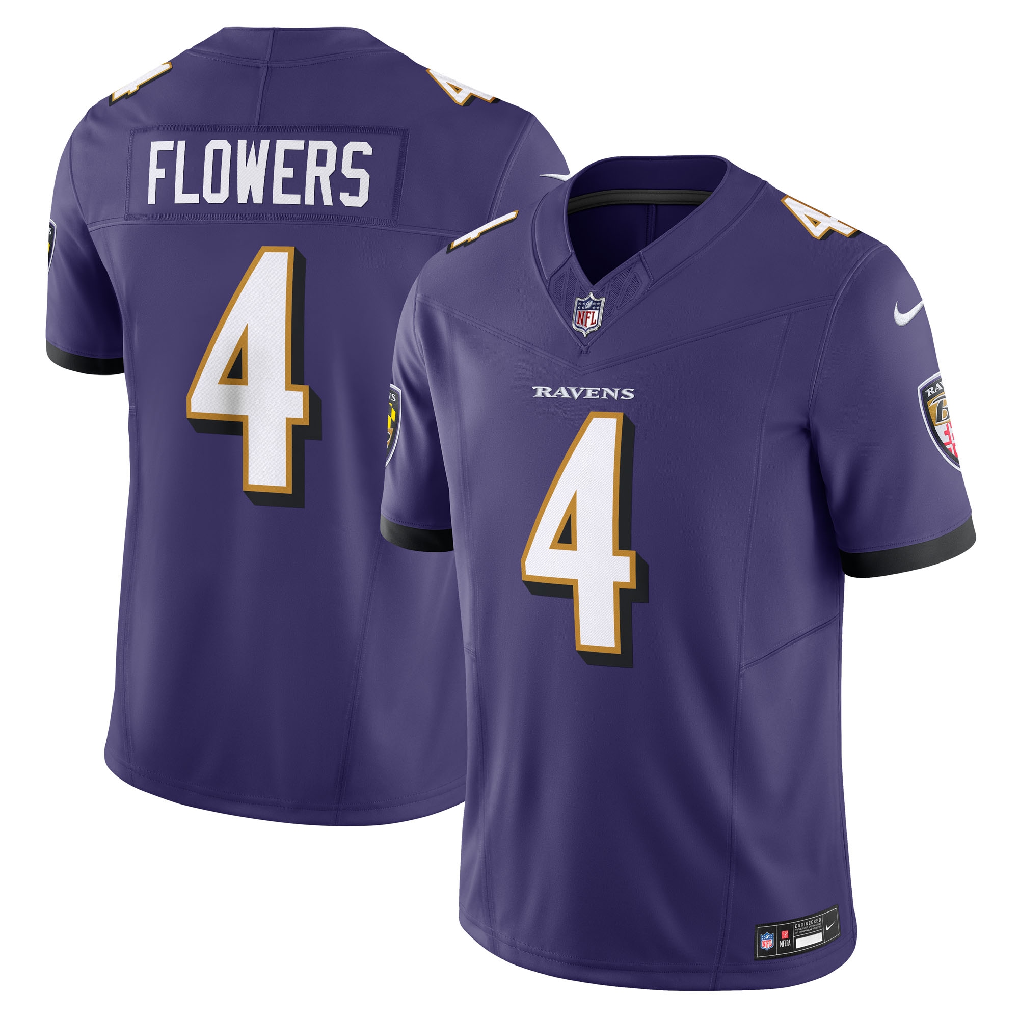 Zay Flowers Baltimore Ravens Vapor F.U.S.E. Limited Jersey