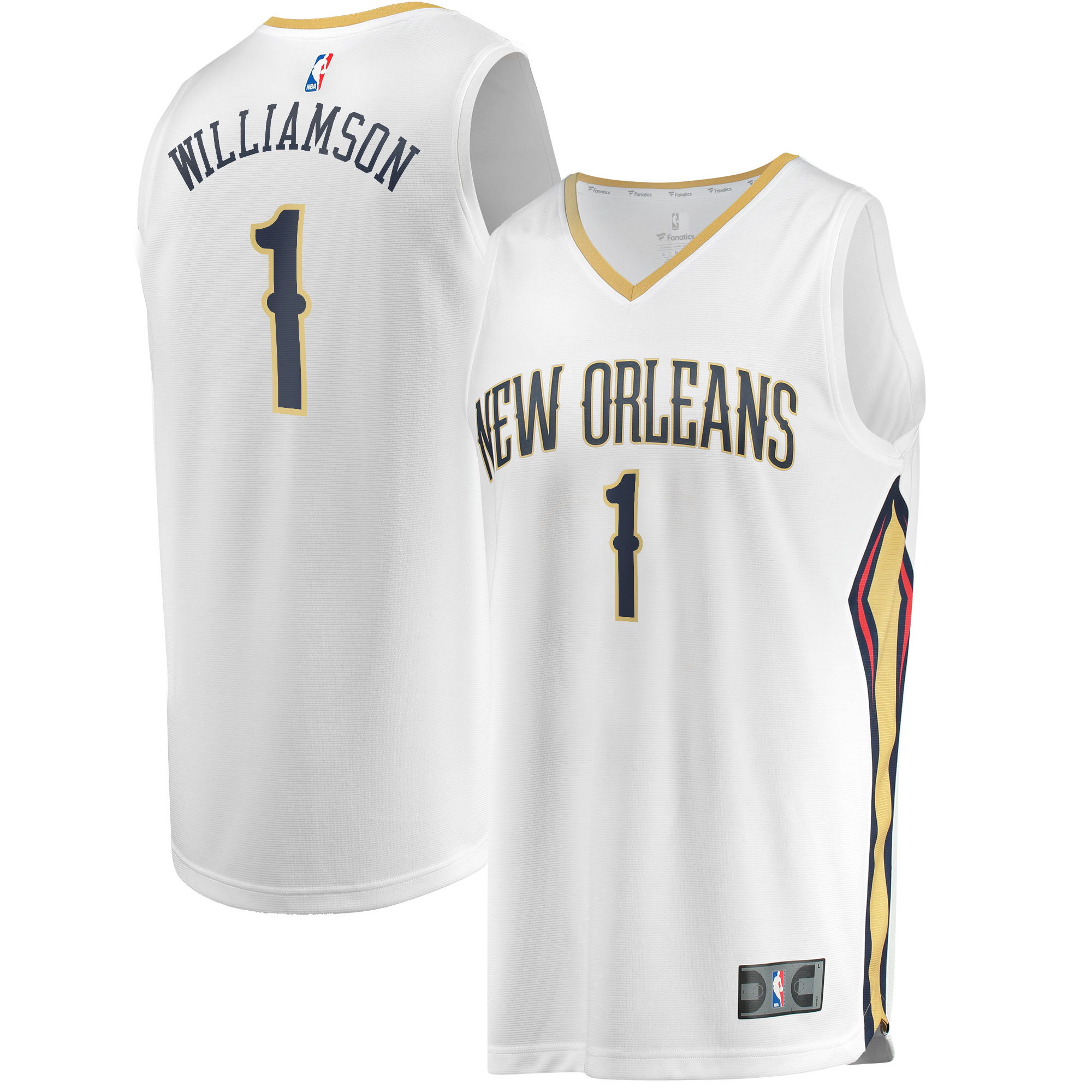 Zion Williamson New Orleans Pelicans Fanatics Fast Break Jersey White - Association Edition