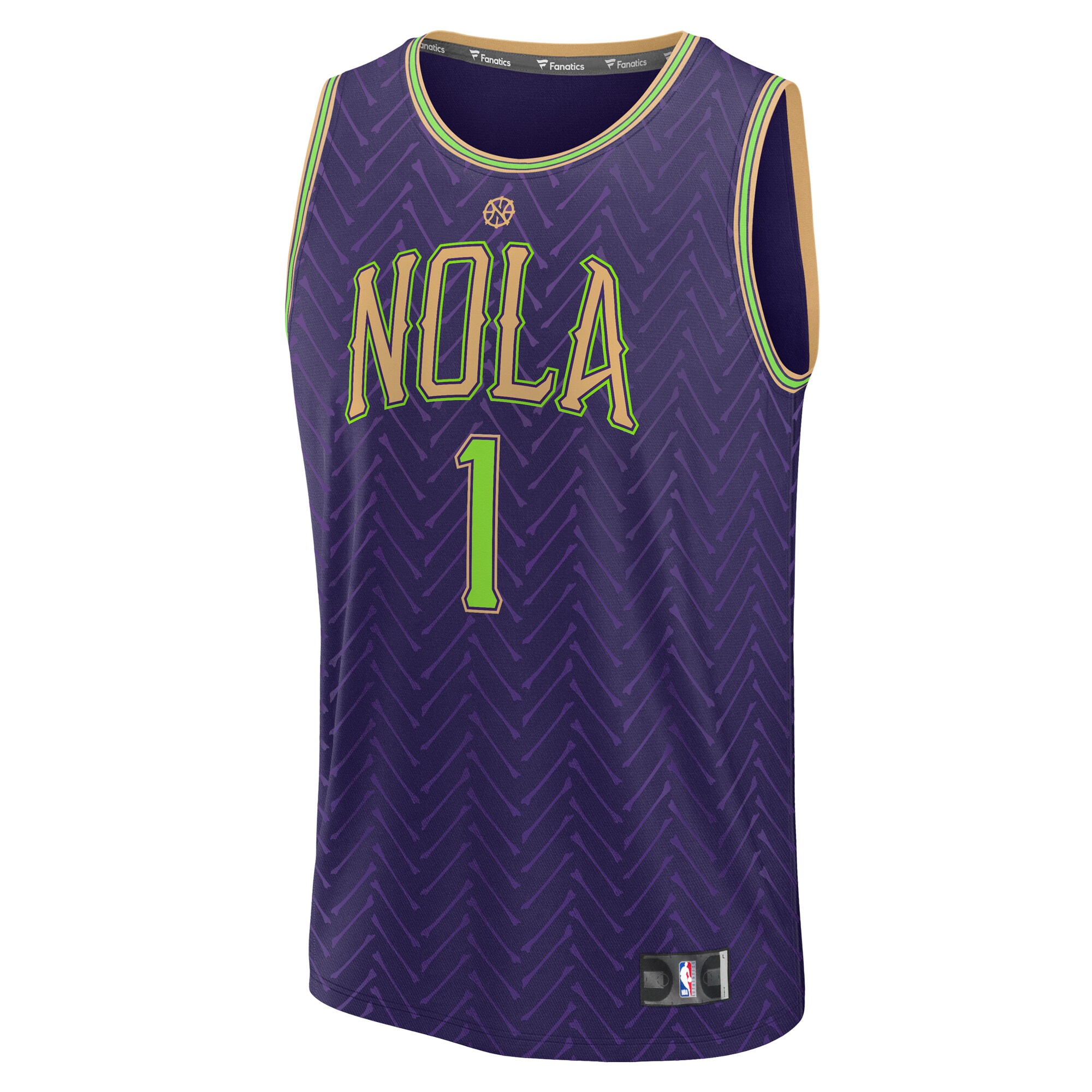 Zion Williamson New Orleans Pelicans Fanatics Youth 2024/25 Fast Break Player Jersey - City Edition - Purple