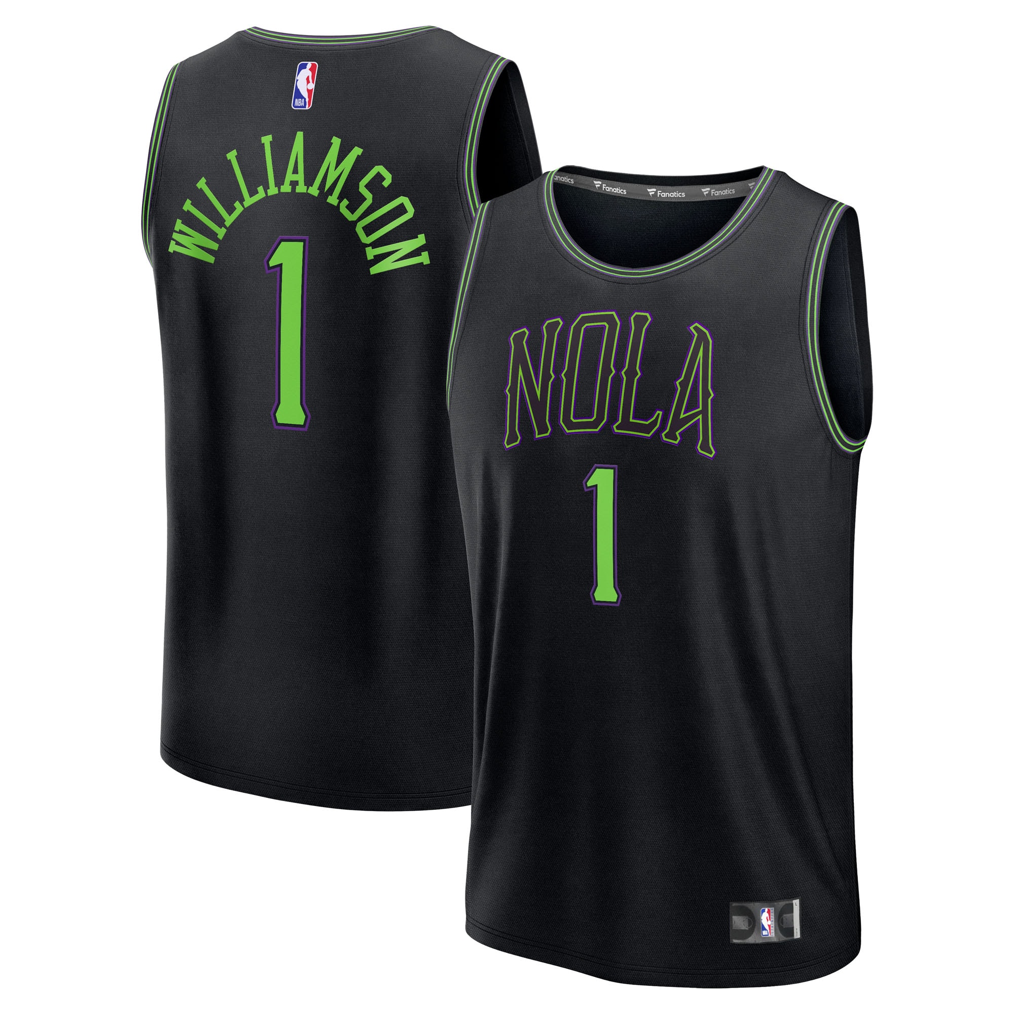 Zion Williamson New Orleans Pelicans Fanatics Youth Fast Break Jersey - City Edition - Black