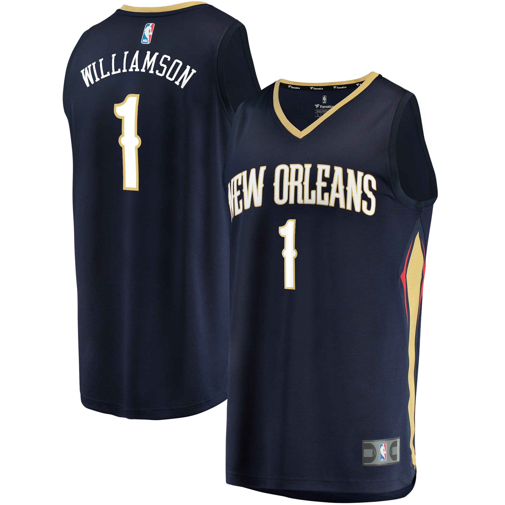 Zion Williamson New Orleans Pelicans Fanatics Youth Fast Break Jersey Navy - Icon Edition