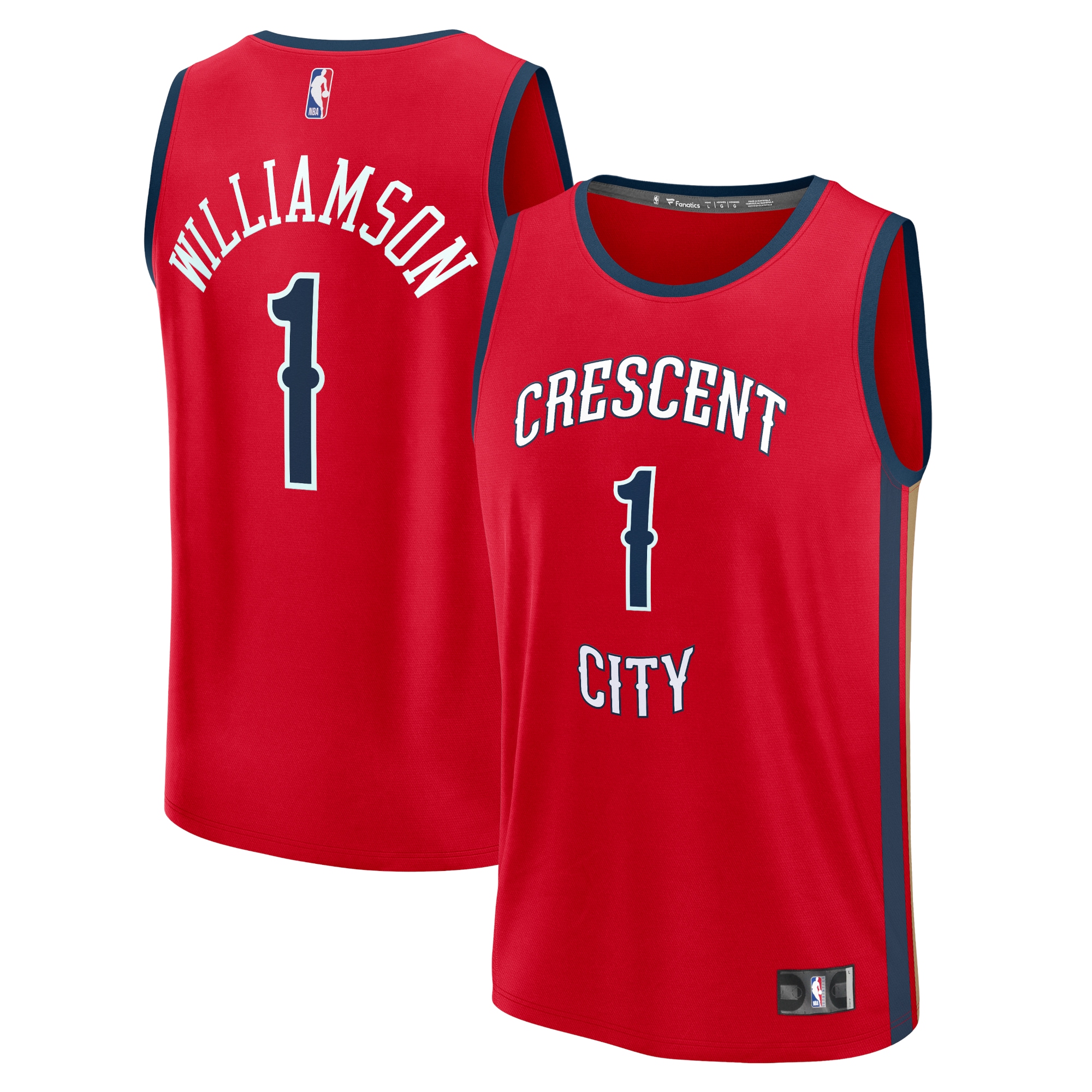 Zion Williamson New Orleans Pelicans Fanatics Youth Fast Break Player Jersey - Statement Edition - Red